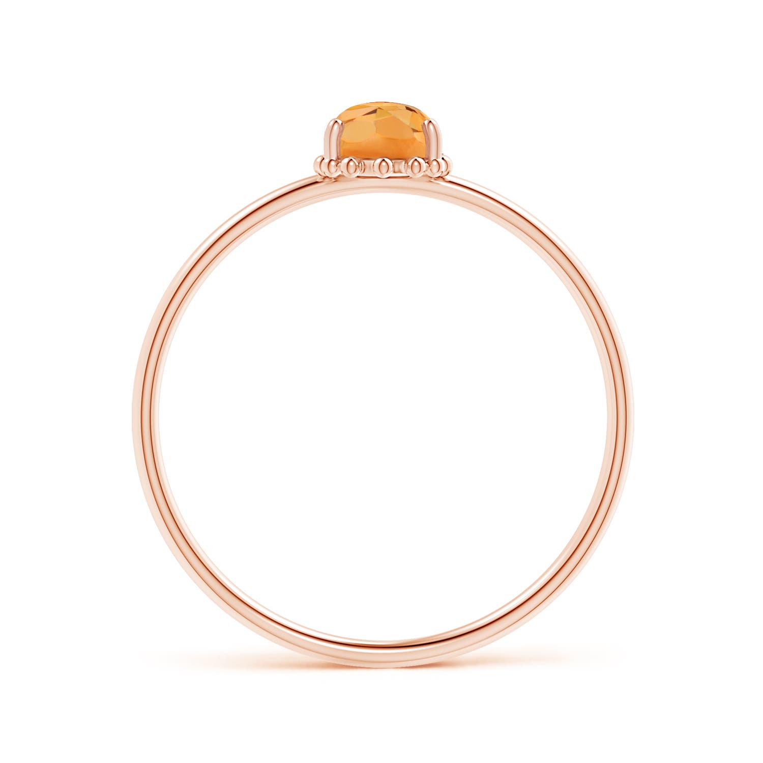 AAA - Citrine / 0.5 CT / 14 KT Rose Gold