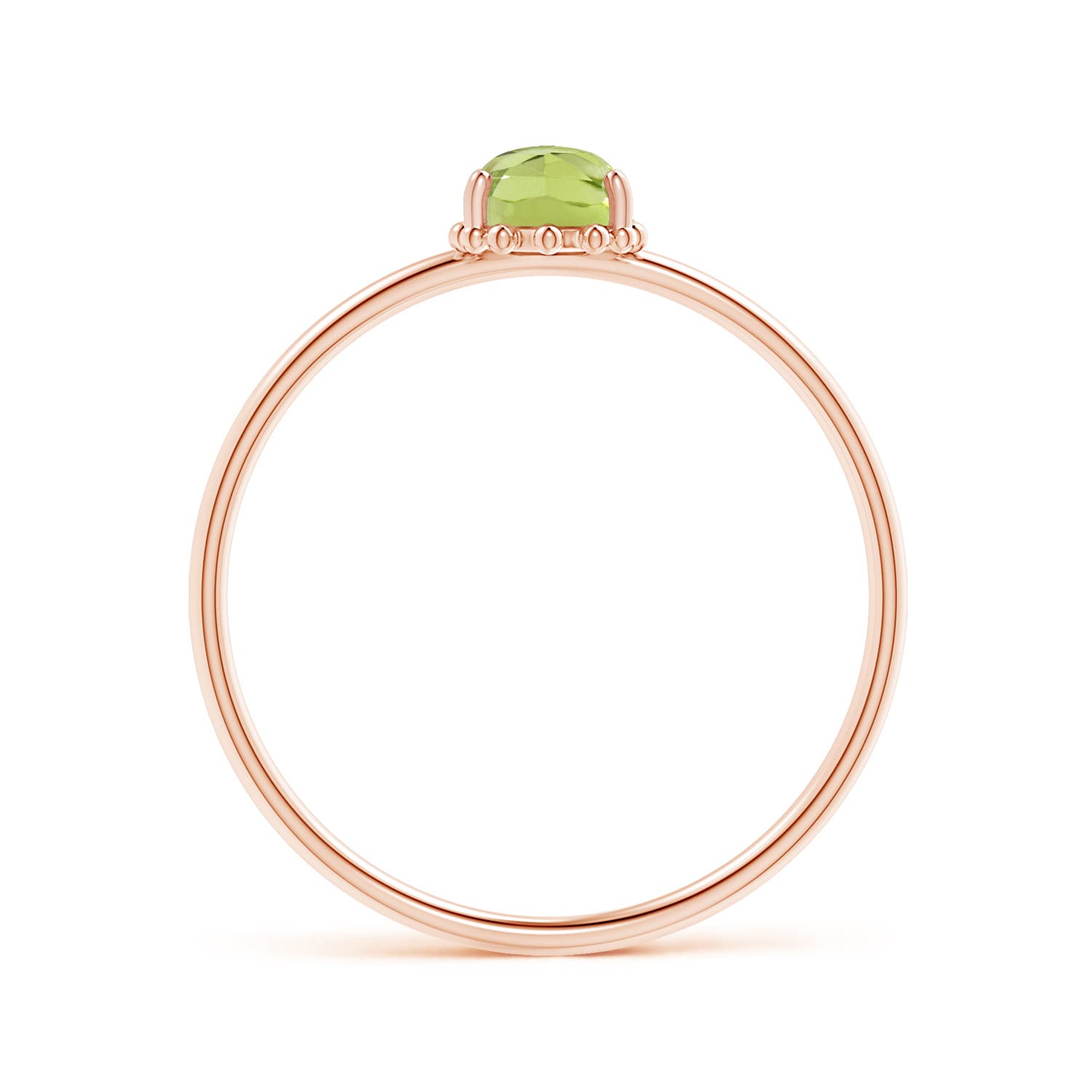 AAA - Peridot / 0.5 CT / 14 KT Rose Gold