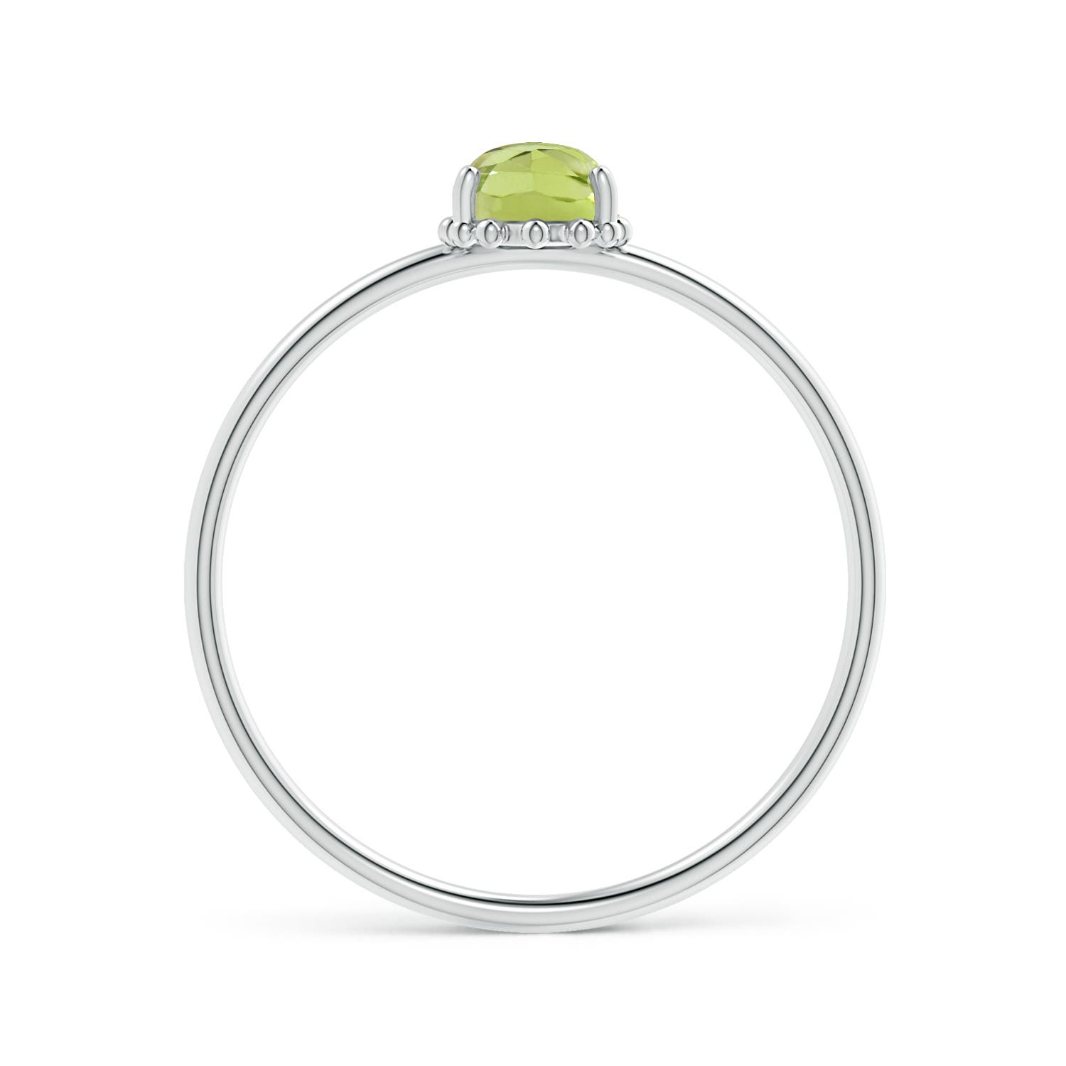 AAA - Peridot / 0.5 CT / 14 KT White Gold