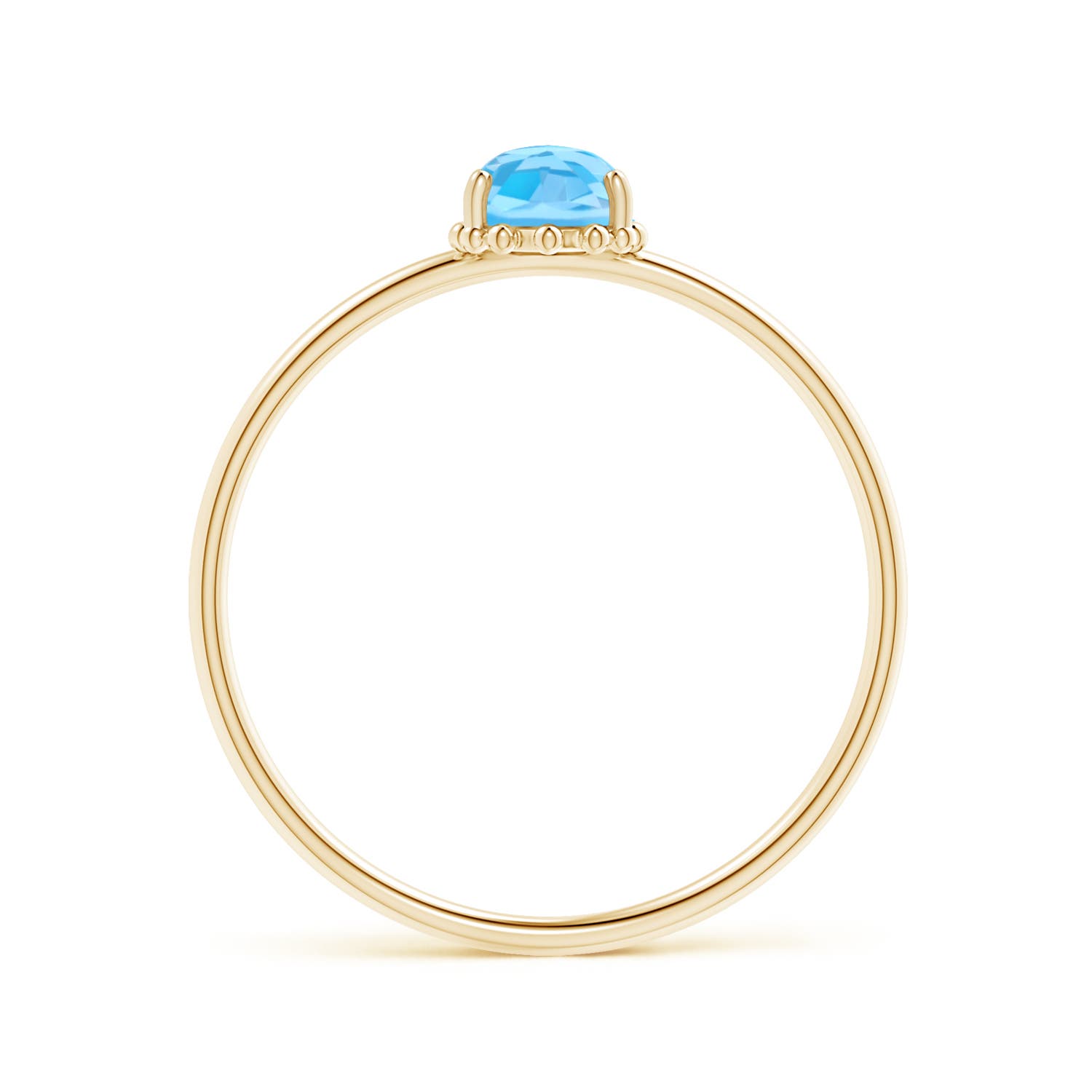 AAA - Swiss Blue Topaz / 0.56 CT / 14 KT Yellow Gold