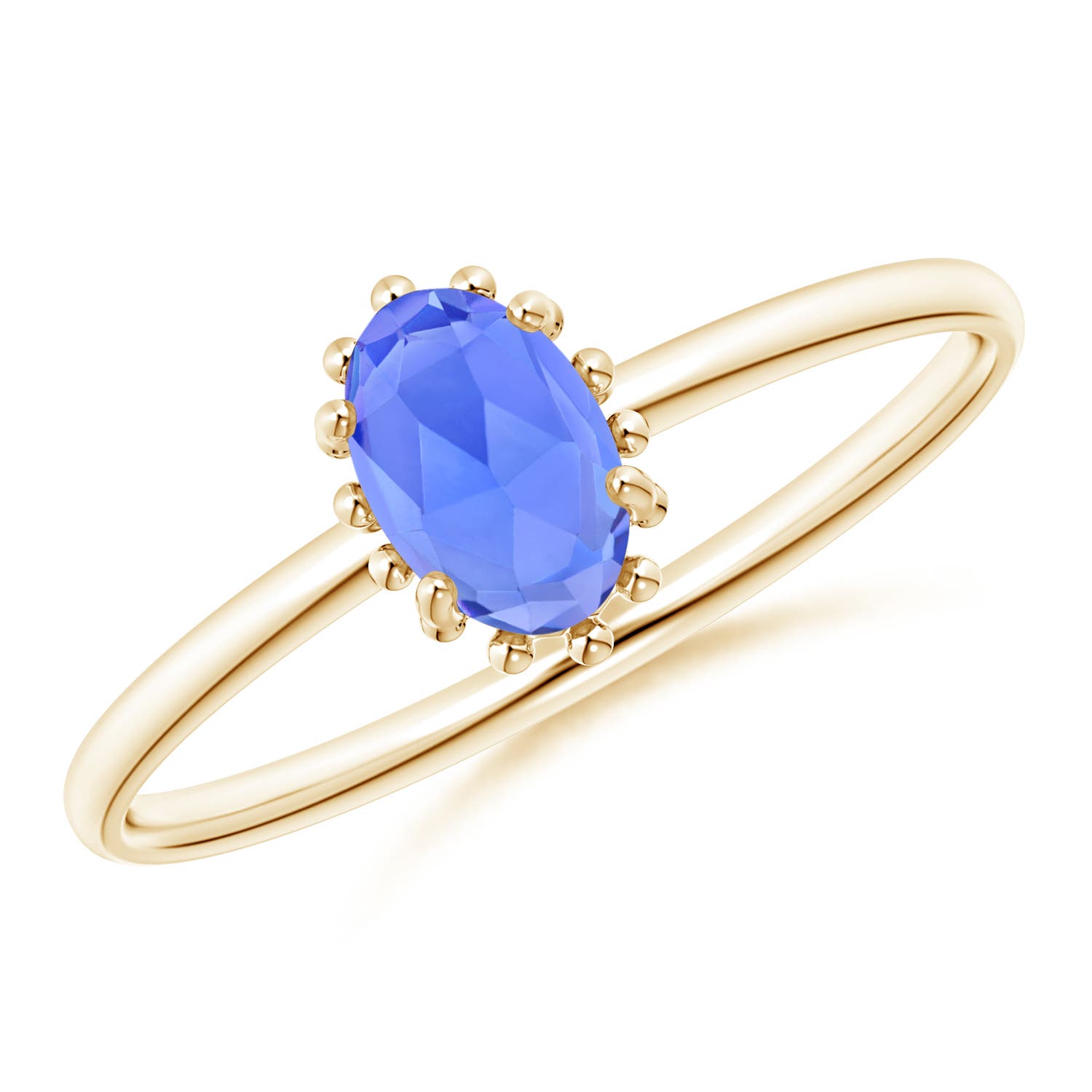 AAA - Tanzanite / 0.45 CT / 14 KT Yellow Gold