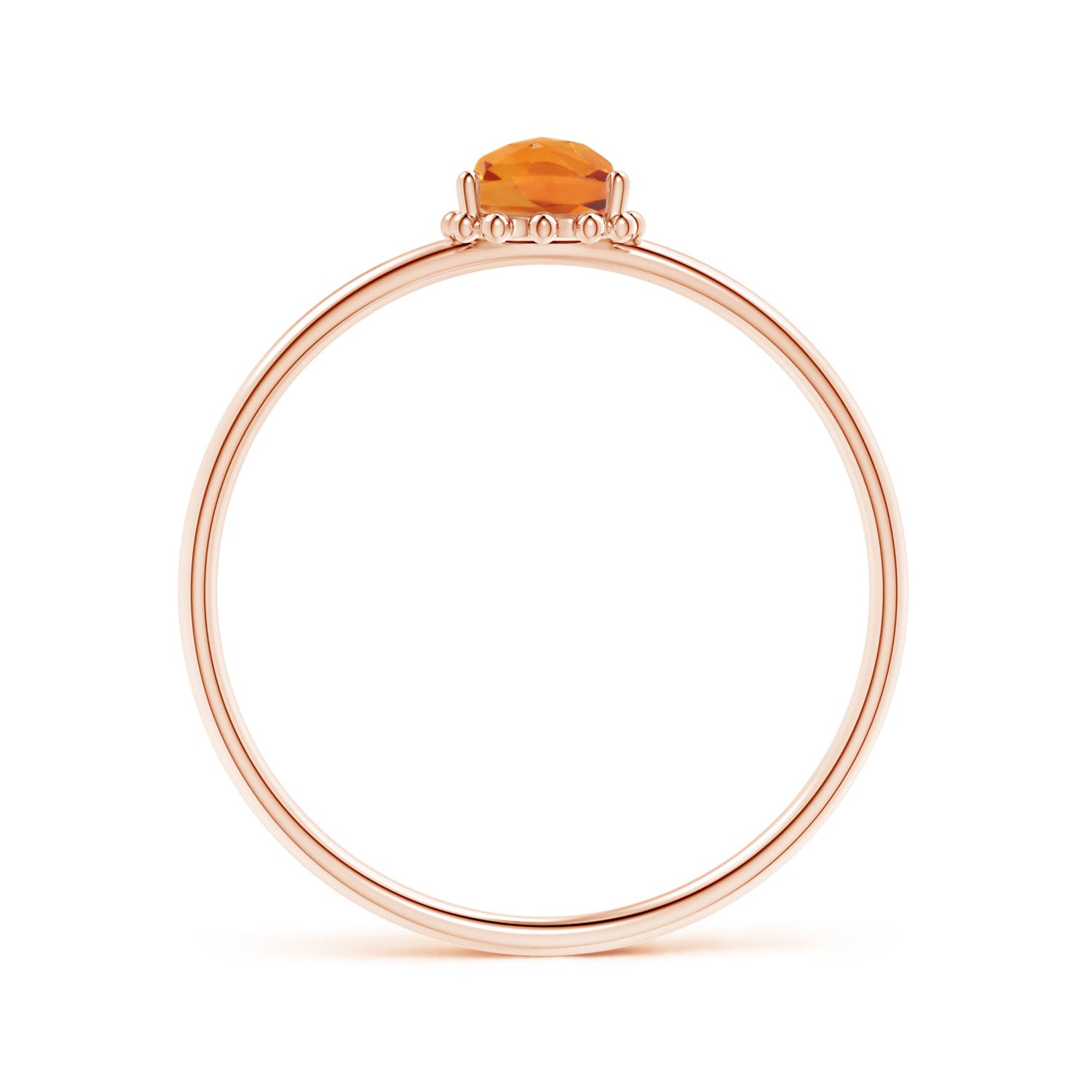 AAA - Citrine / 0.45 CT / 14 KT Rose Gold