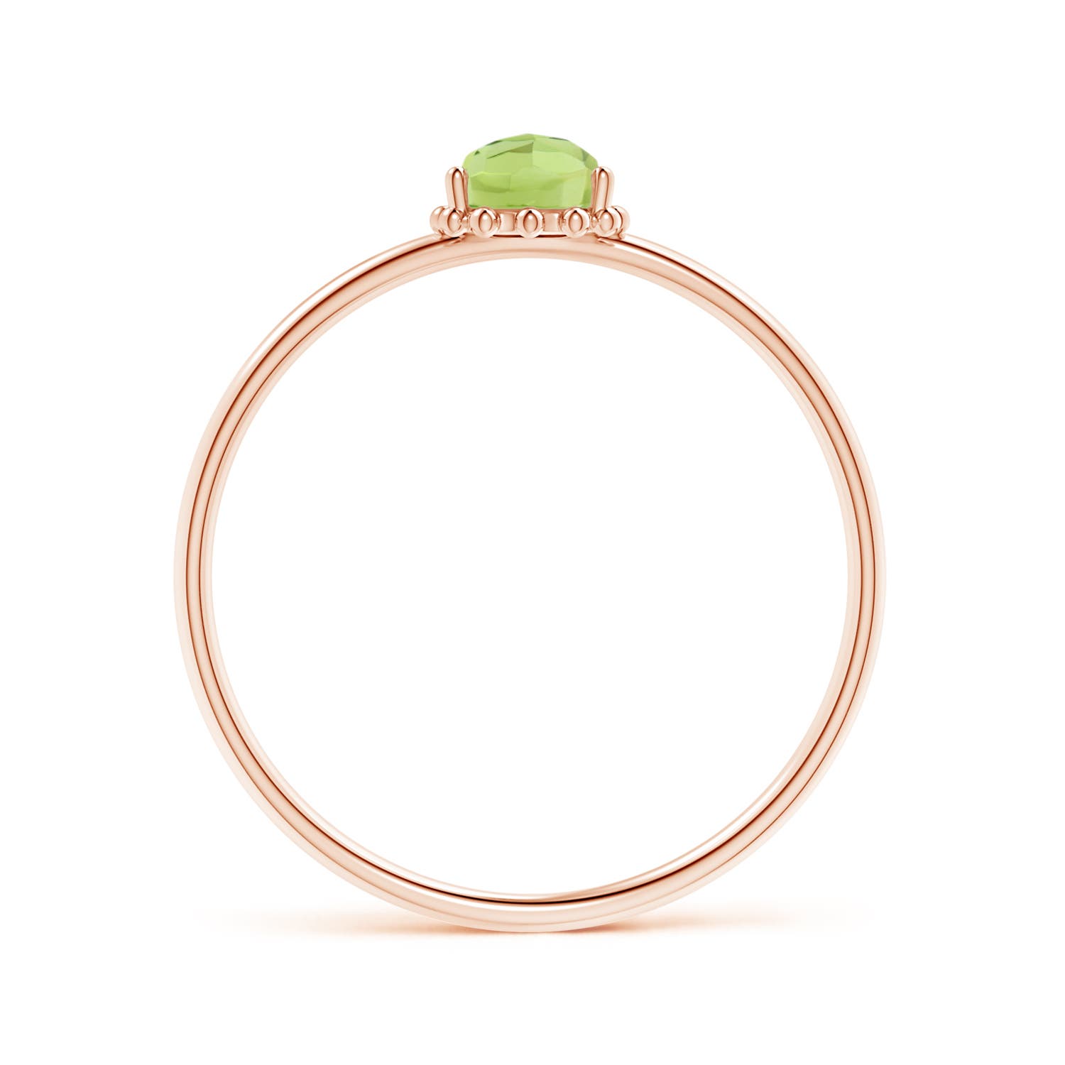 AAA - Peridot / 0.45 CT / 14 KT Rose Gold