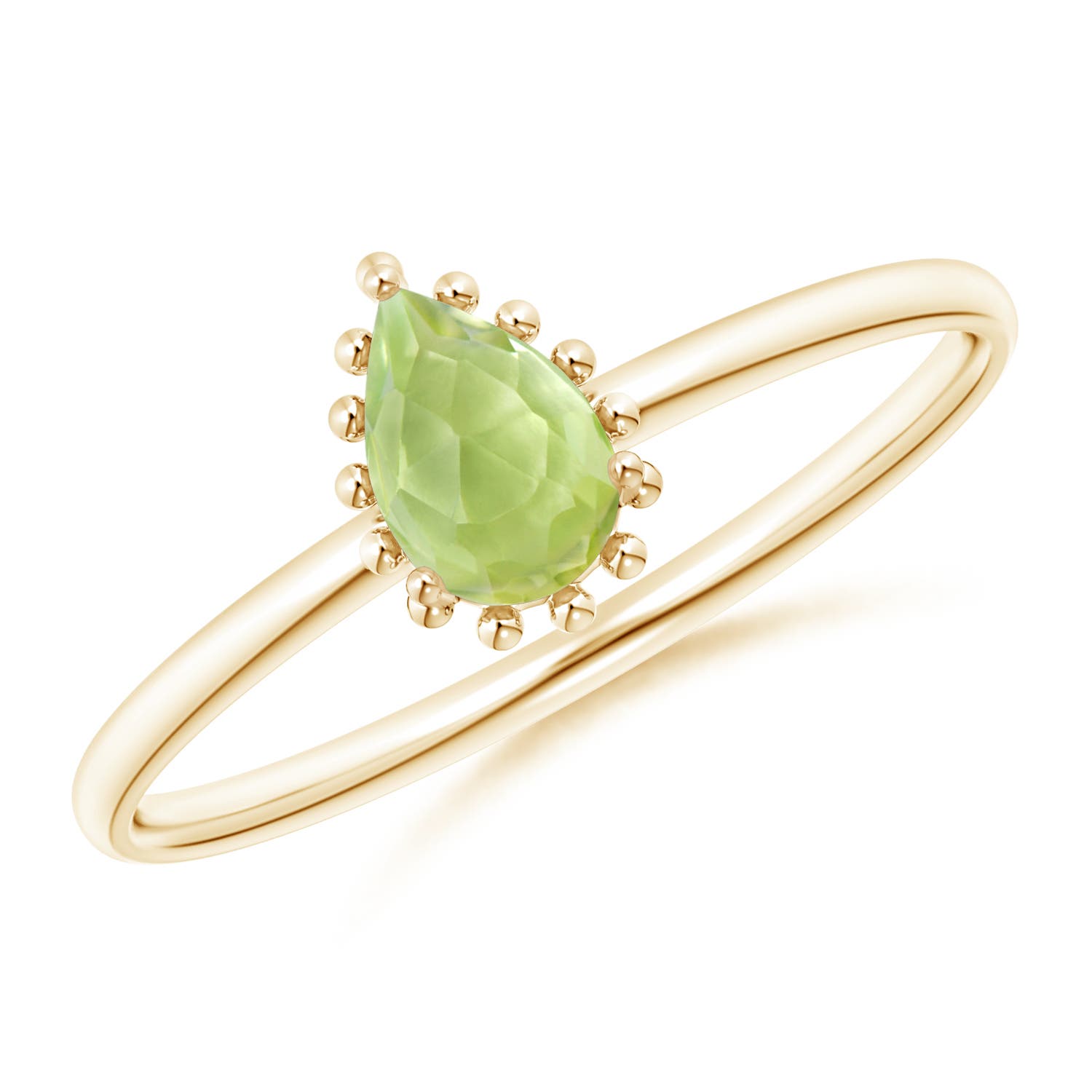 AAA - Peridot / 0.45 CT / 14 KT Yellow Gold