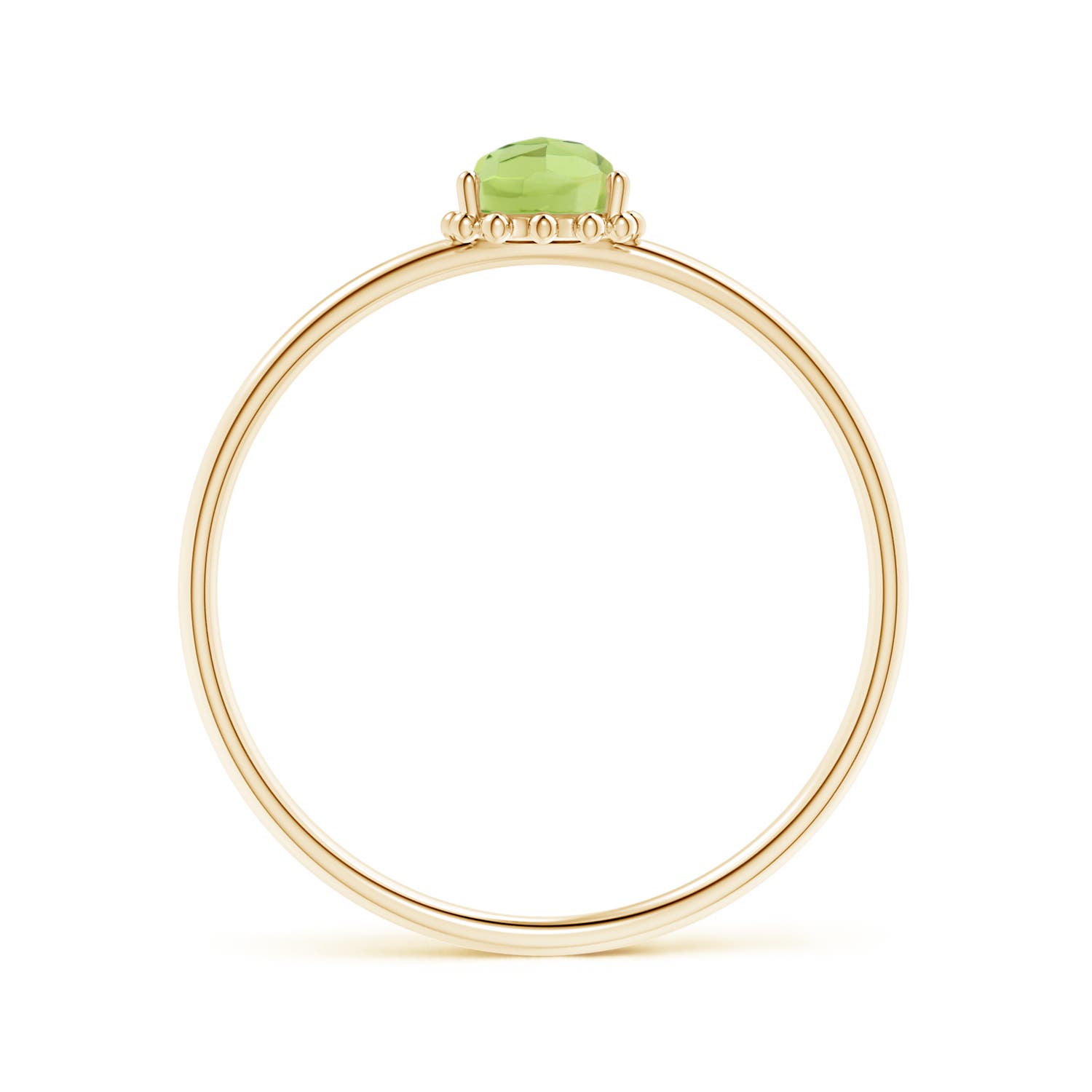 AAA - Peridot / 0.45 CT / 14 KT Yellow Gold