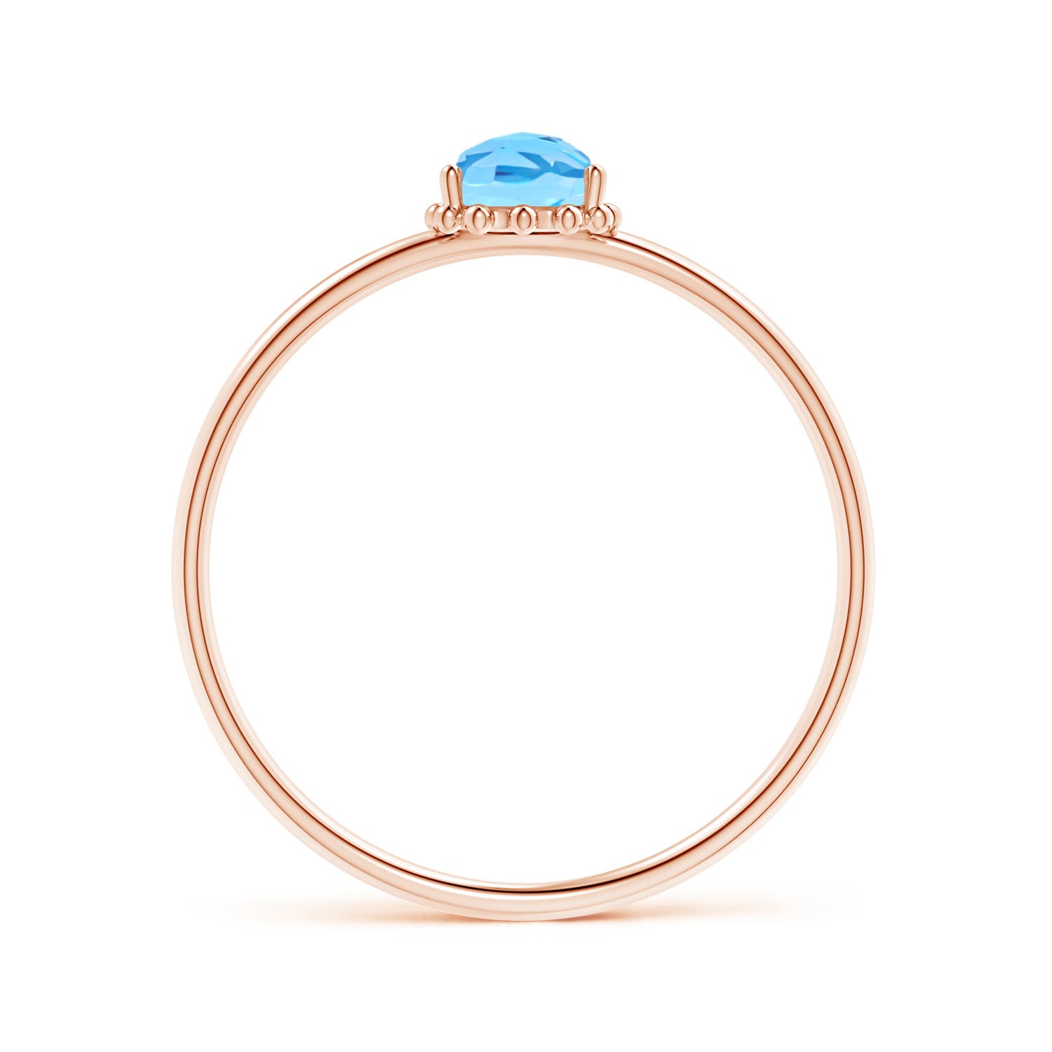 AAA - Swiss Blue Topaz / 0.5 CT / 14 KT Rose Gold