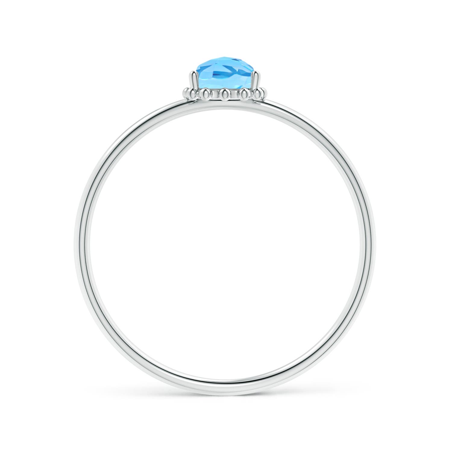 AAA - Swiss Blue Topaz / 0.5 CT / 14 KT White Gold