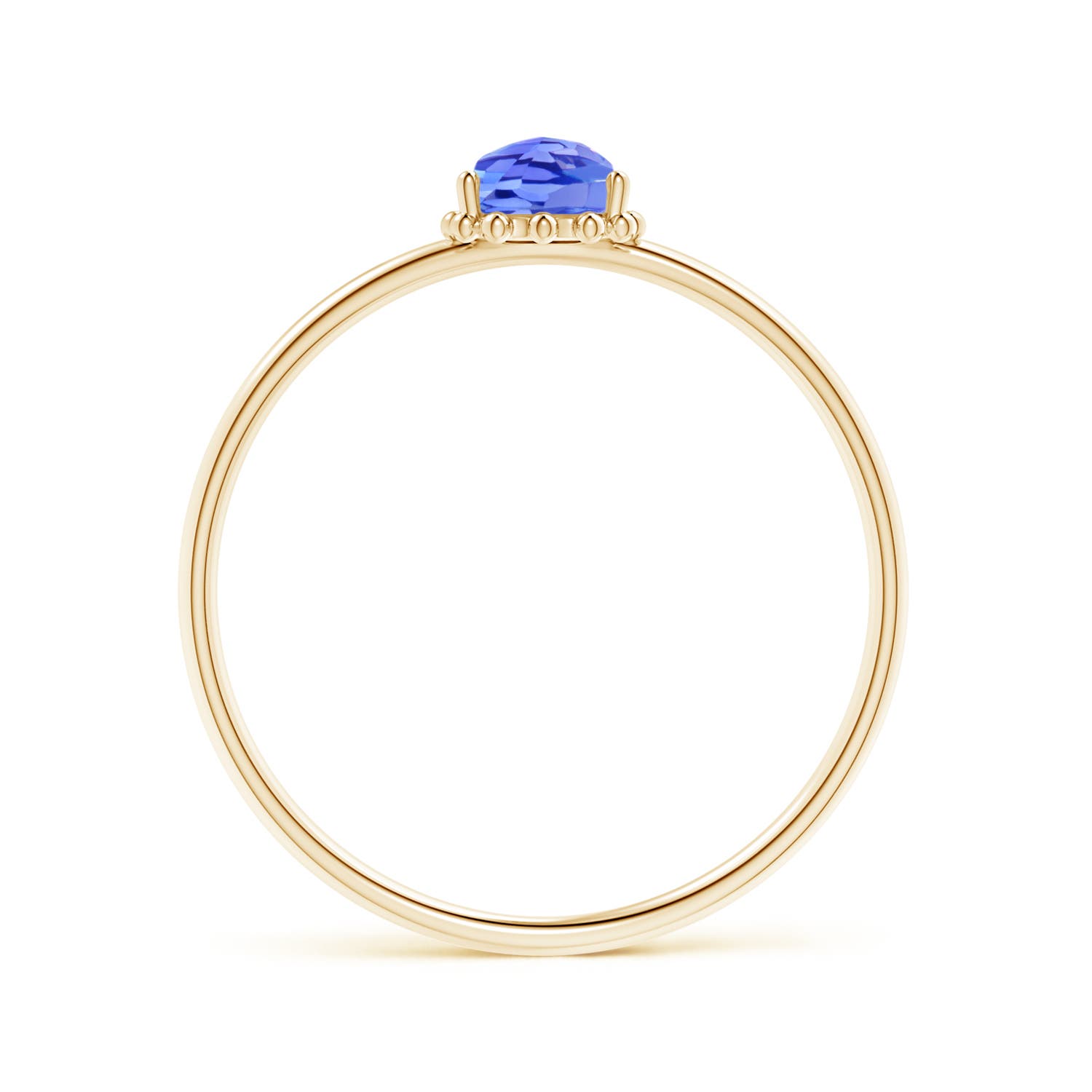 AAA - Tanzanite / 0.38 CT / 14 KT Yellow Gold