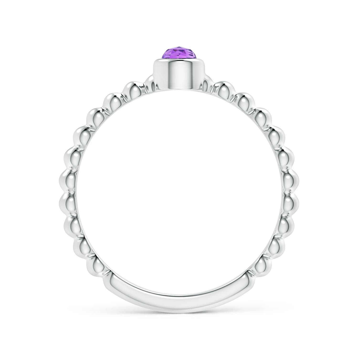 AAA - Amethyst / 0.17 CT / 14 KT White Gold