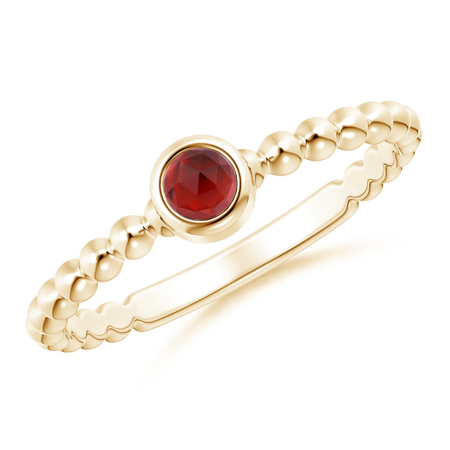 AAA - Garnet / 0.22 CT / 14 KT Yellow Gold