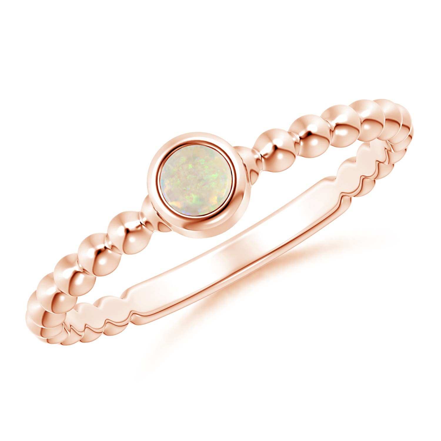 AAA - Opal / 0.08 CT / 14 KT Rose Gold