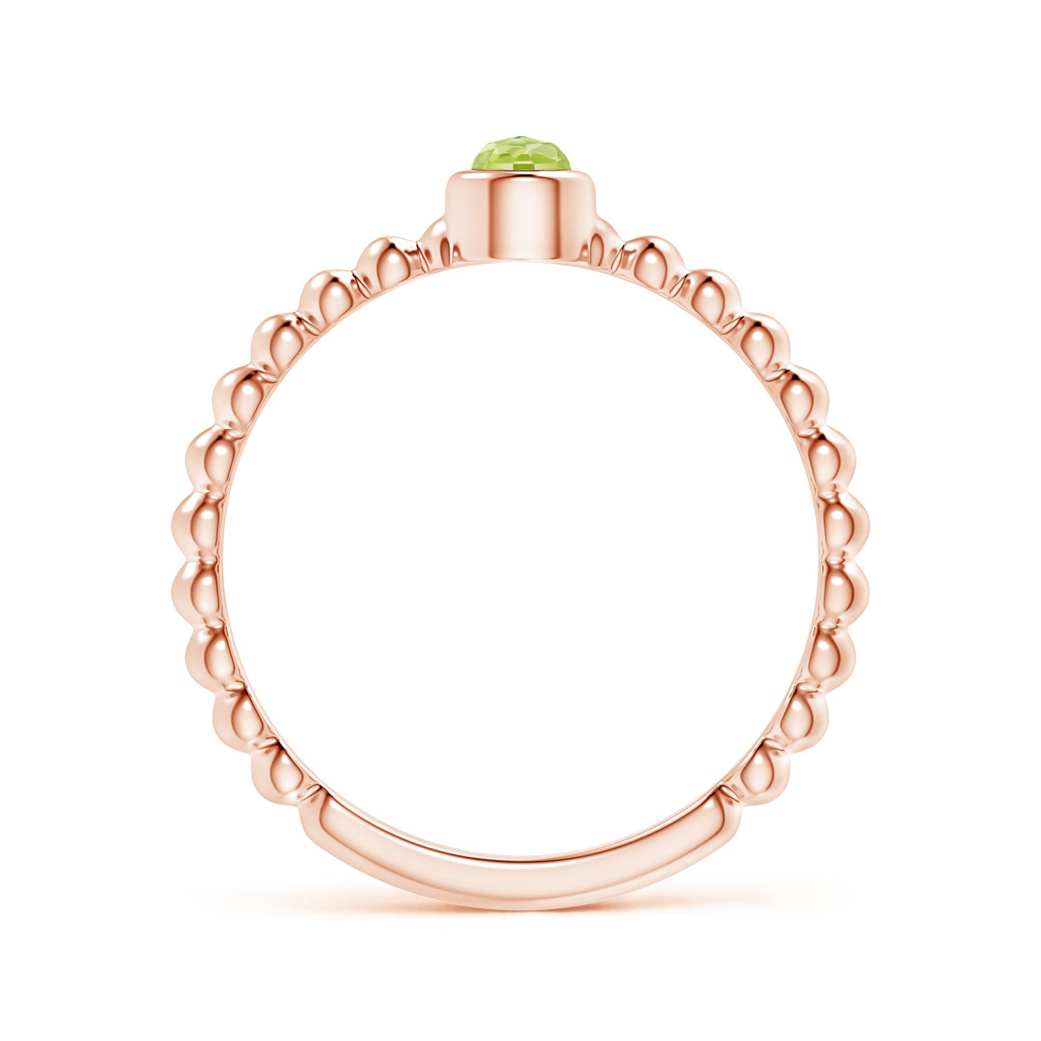 AAA - Peridot / 0.15 CT / 14 KT Rose Gold