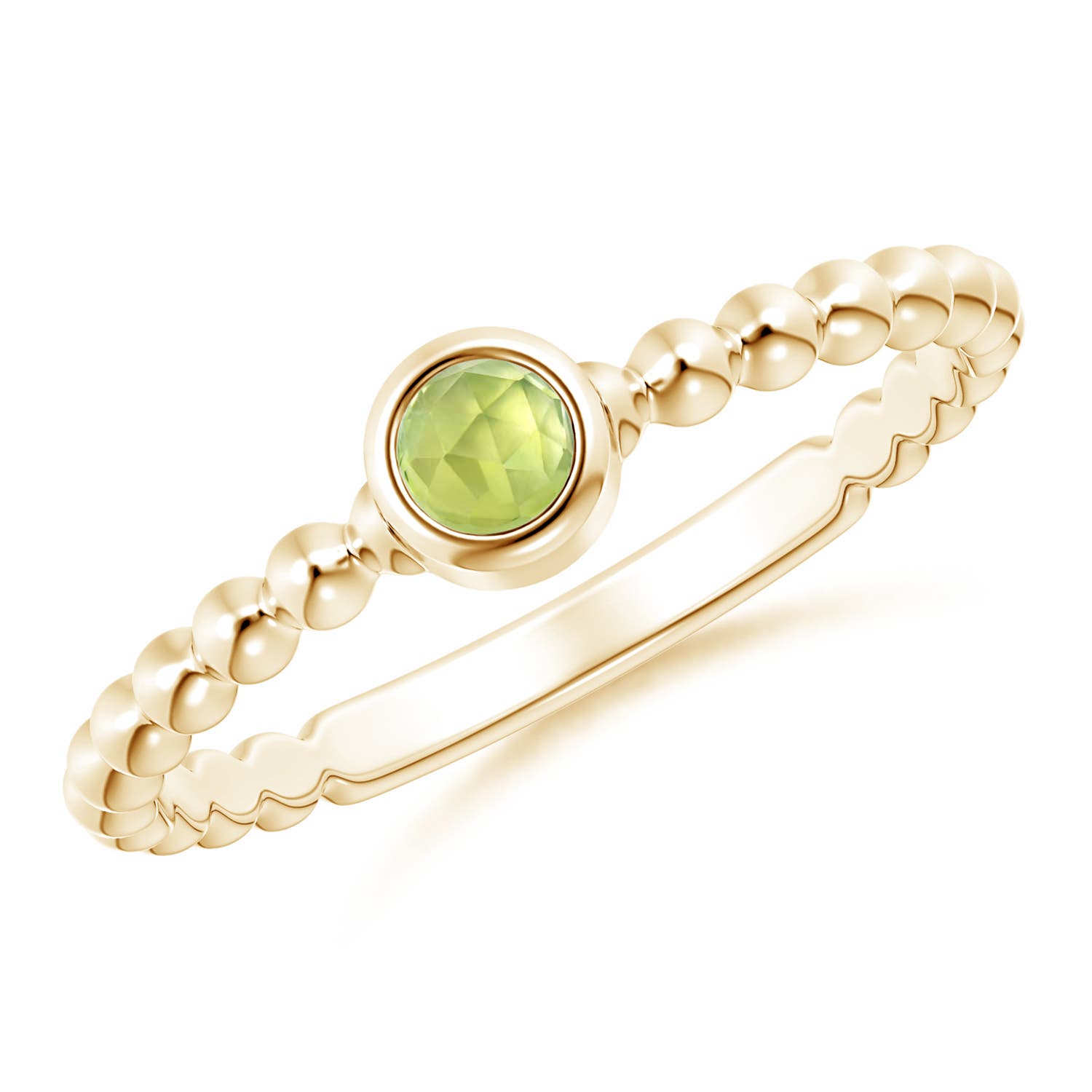 AAA - Peridot / 0.15 CT / 14 KT Yellow Gold