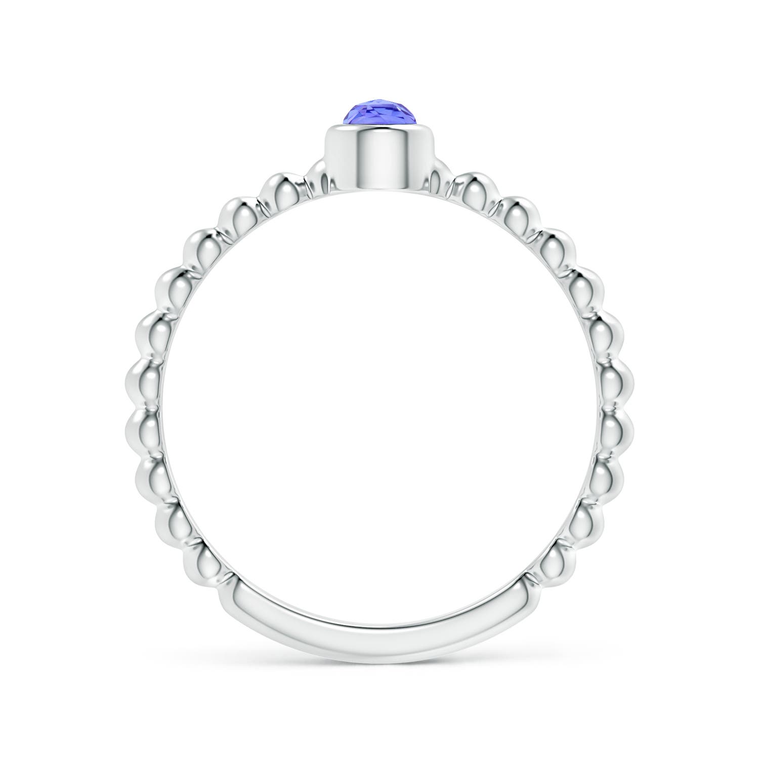 AAA - Tanzanite / 0.14 CT / 14 KT White Gold