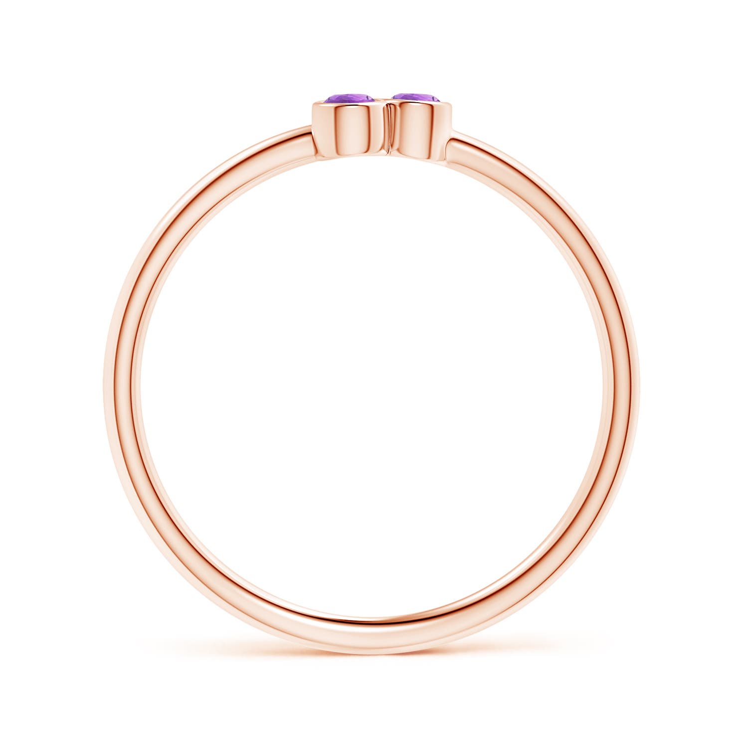 AAA - Amethyst / 0.09 CT / 14 KT Rose Gold