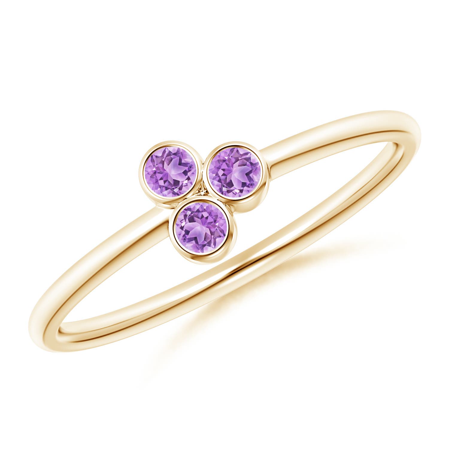 AAA - Amethyst / 0.09 CT / 14 KT Yellow Gold