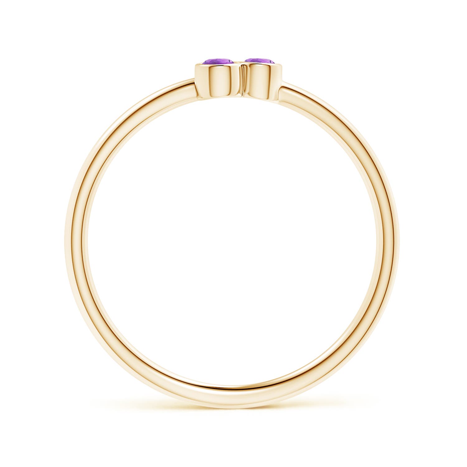 AAA - Amethyst / 0.09 CT / 14 KT Yellow Gold