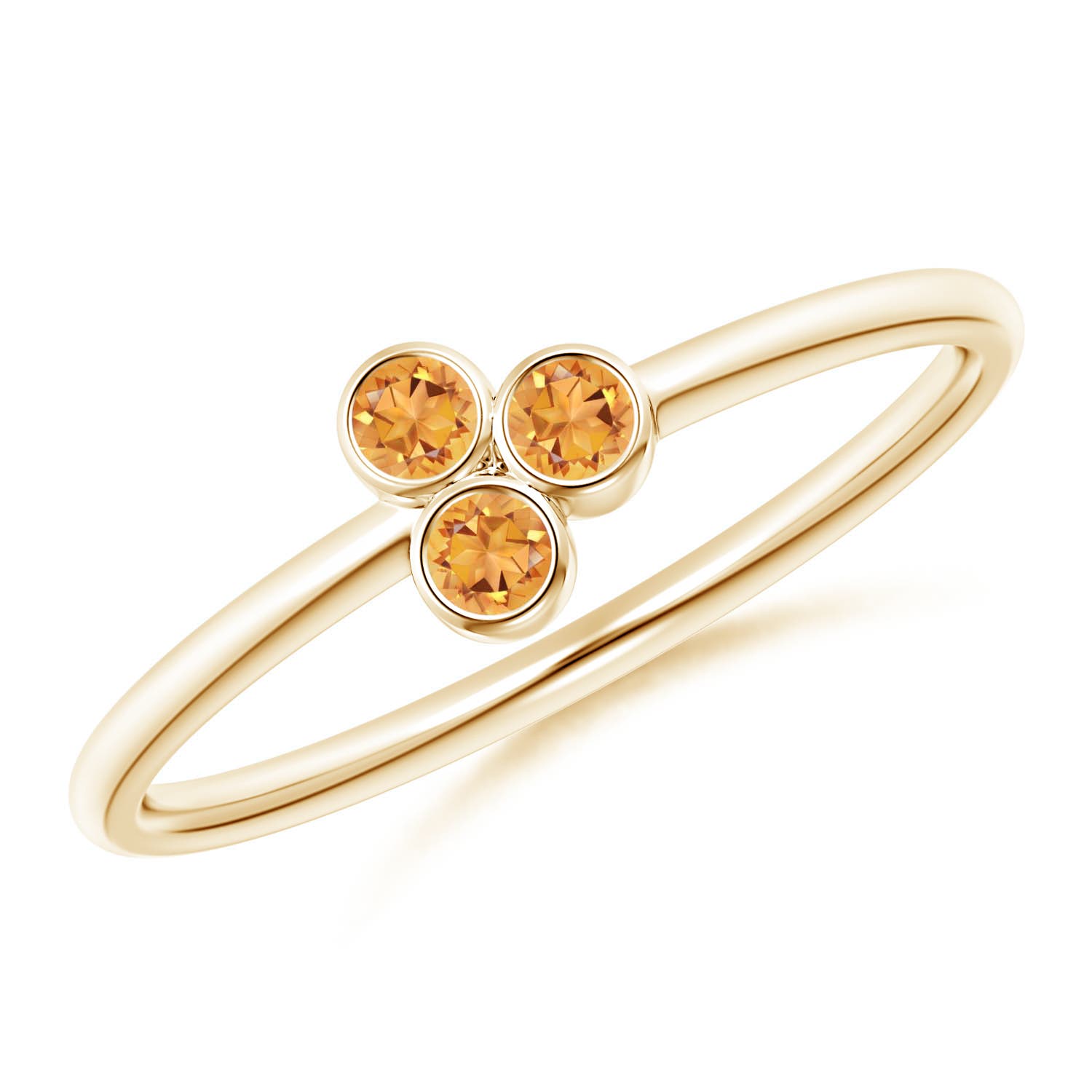 AAA - Citrine / 0.12 CT / 14 KT Yellow Gold