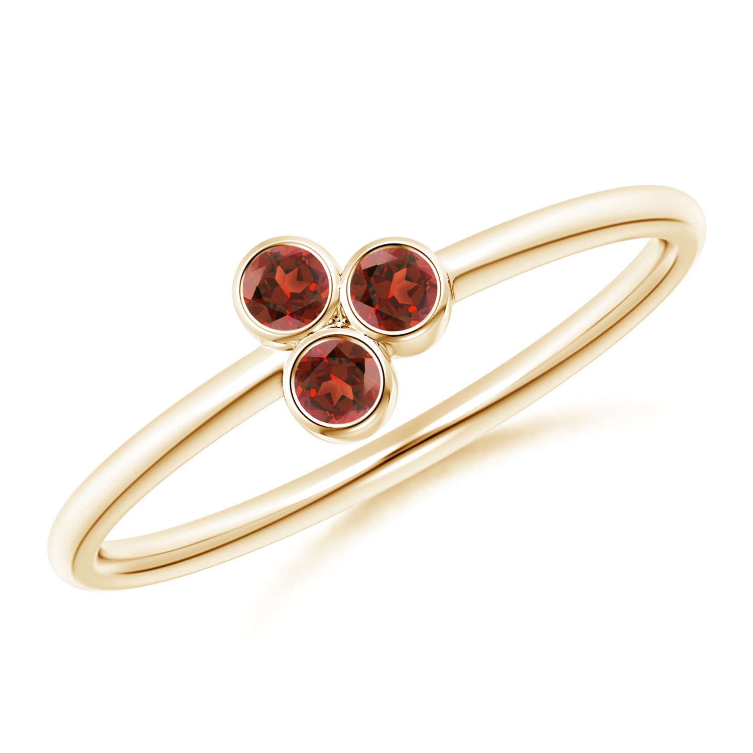 AAA - Garnet / 0.12 CT / 14 KT Yellow Gold