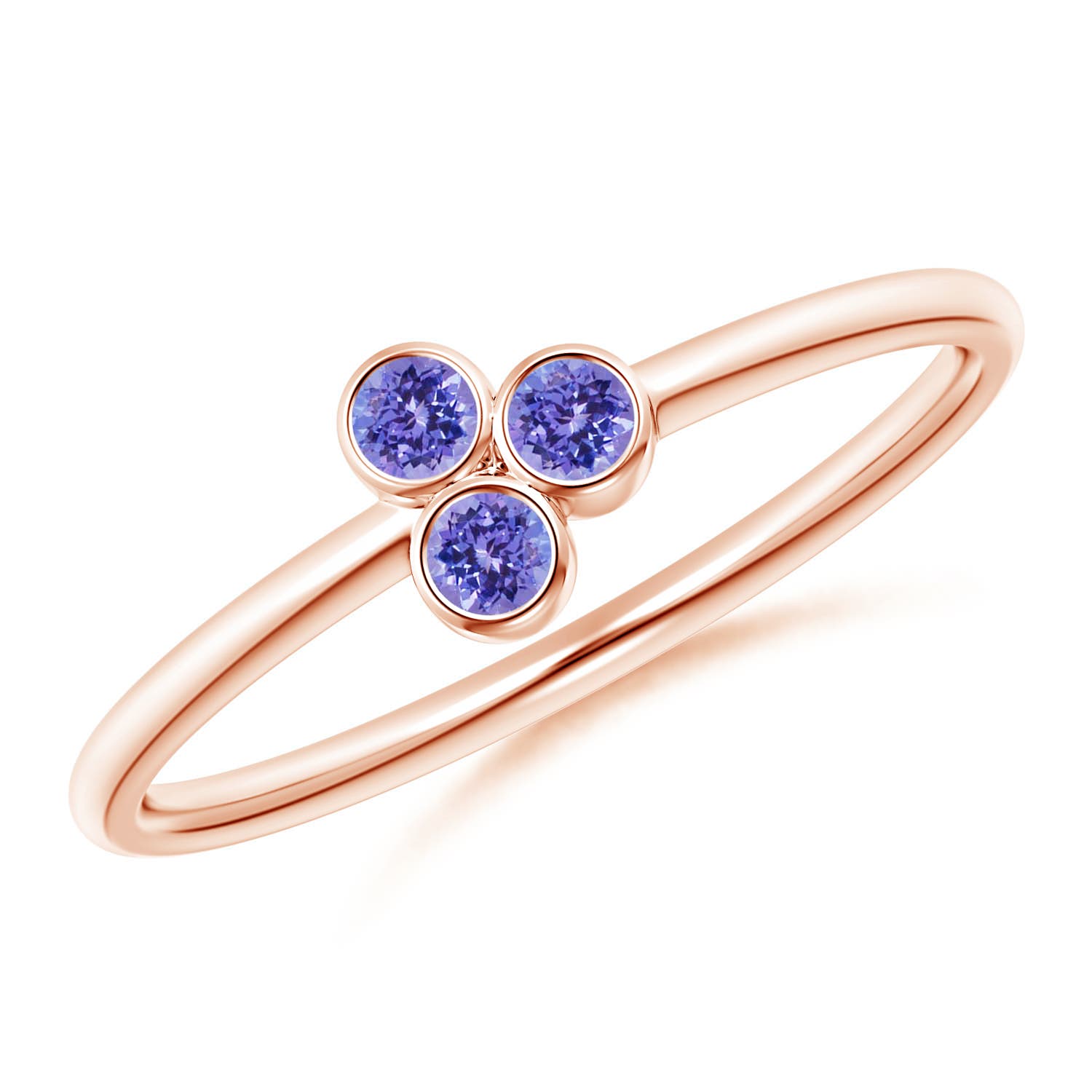 AAA - Tanzanite / 0.12 CT / 14 KT Rose Gold