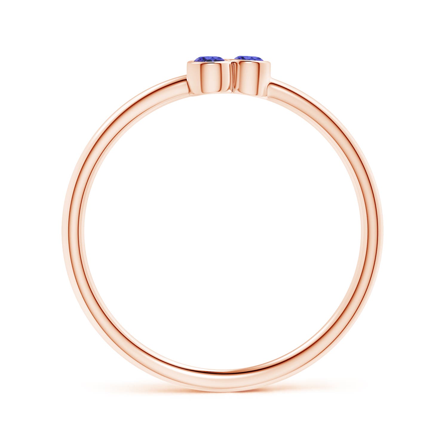 AAA - Tanzanite / 0.12 CT / 14 KT Rose Gold