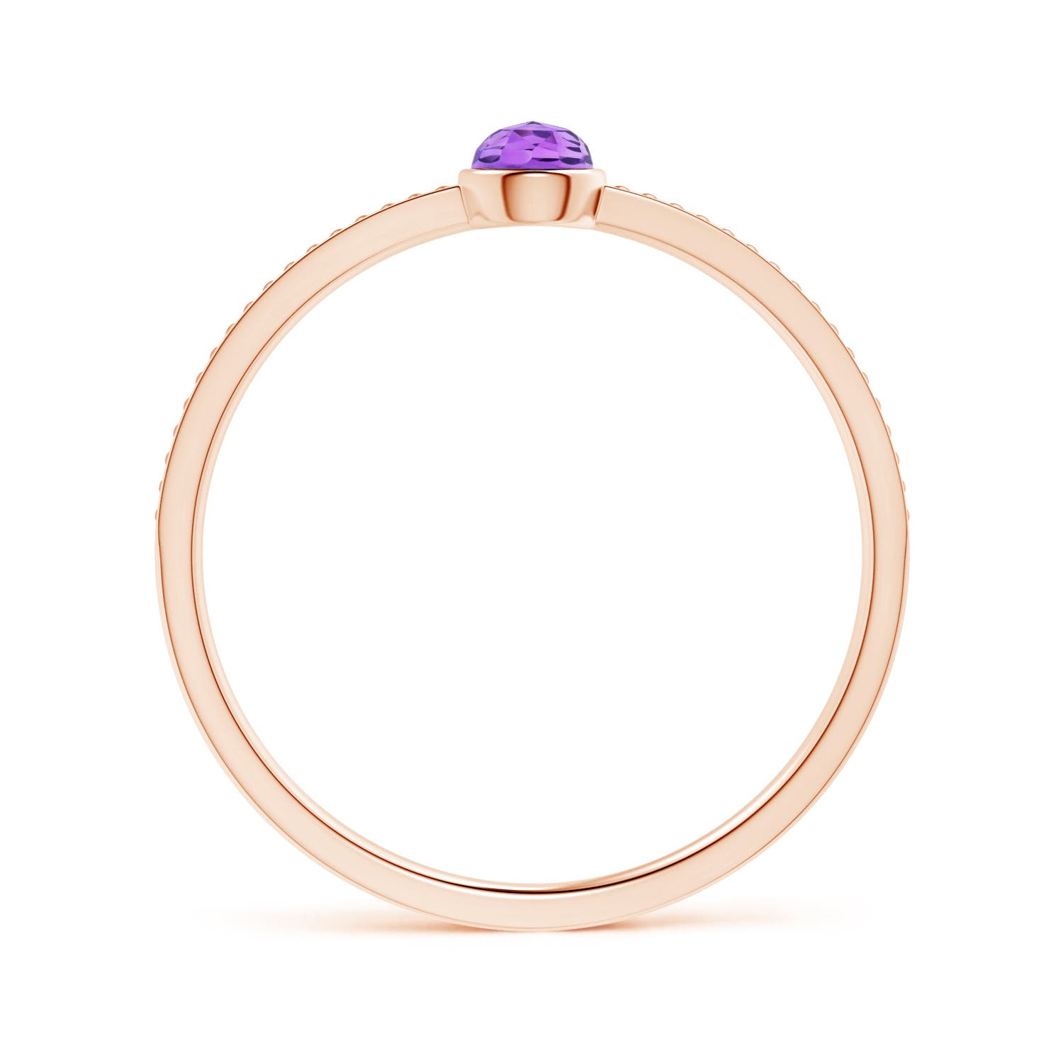 AAA - Amethyst / 0.17 CT / 14 KT Rose Gold