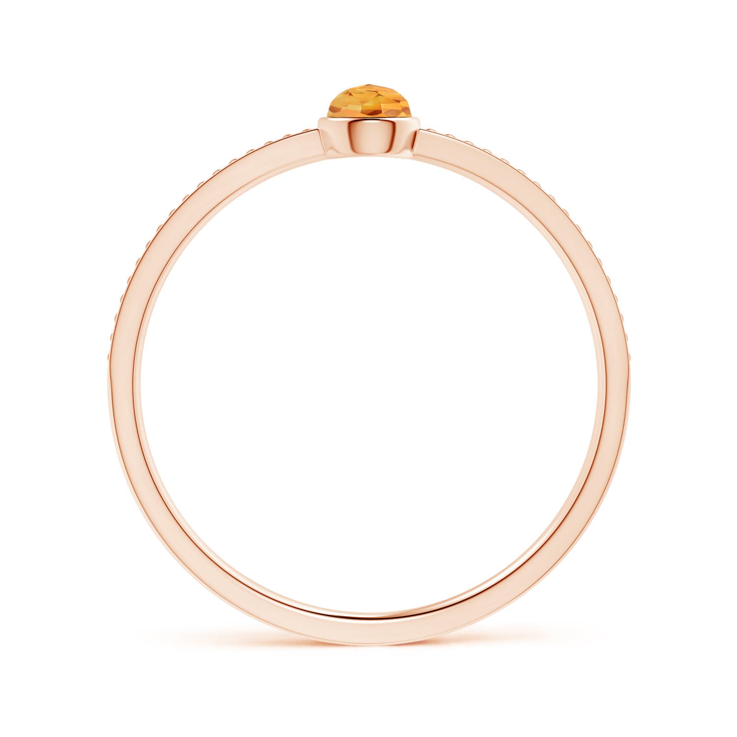 AAA - Citrine / 0.17 CT / 14 KT Rose Gold