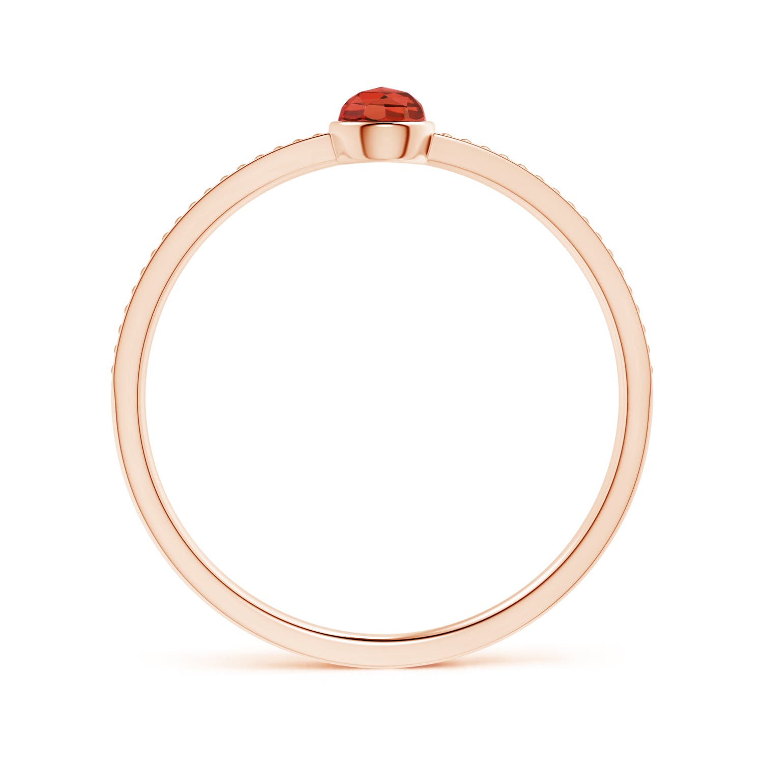 AAA - Garnet / 0.22 CT / 14 KT Rose Gold