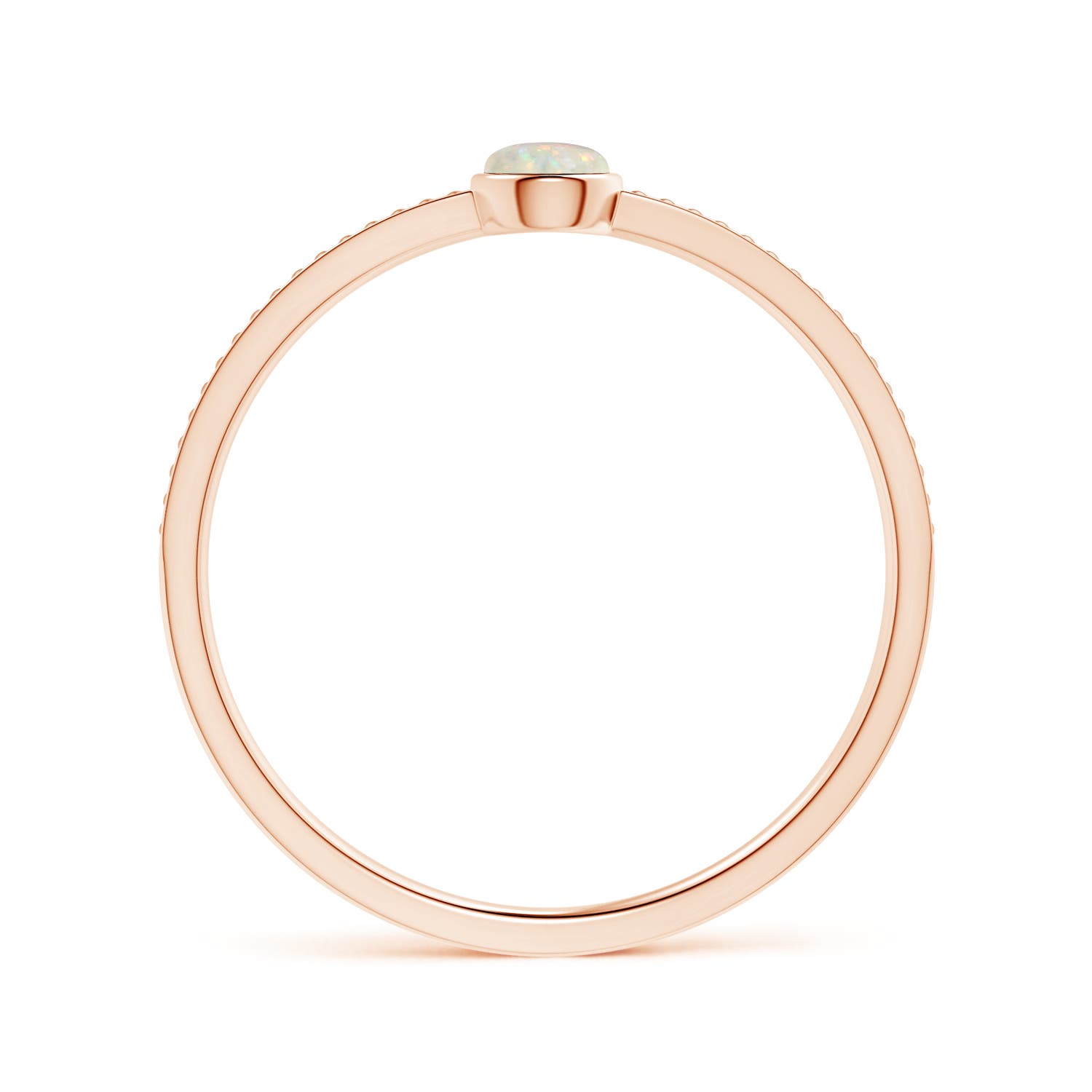 AAA - Opal / 0.08 CT / 14 KT Rose Gold