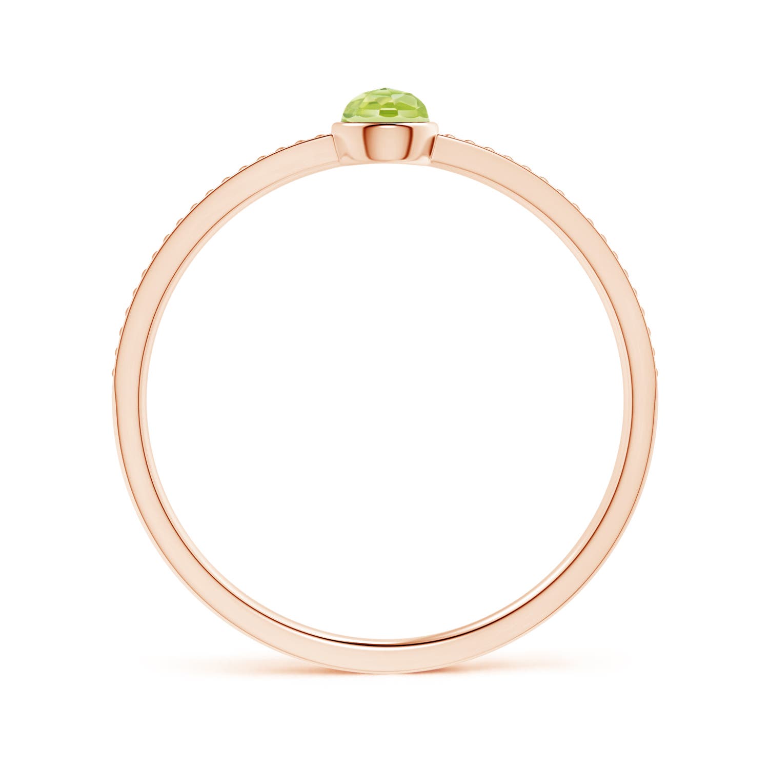 AAA - Peridot / 0.15 CT / 14 KT Rose Gold