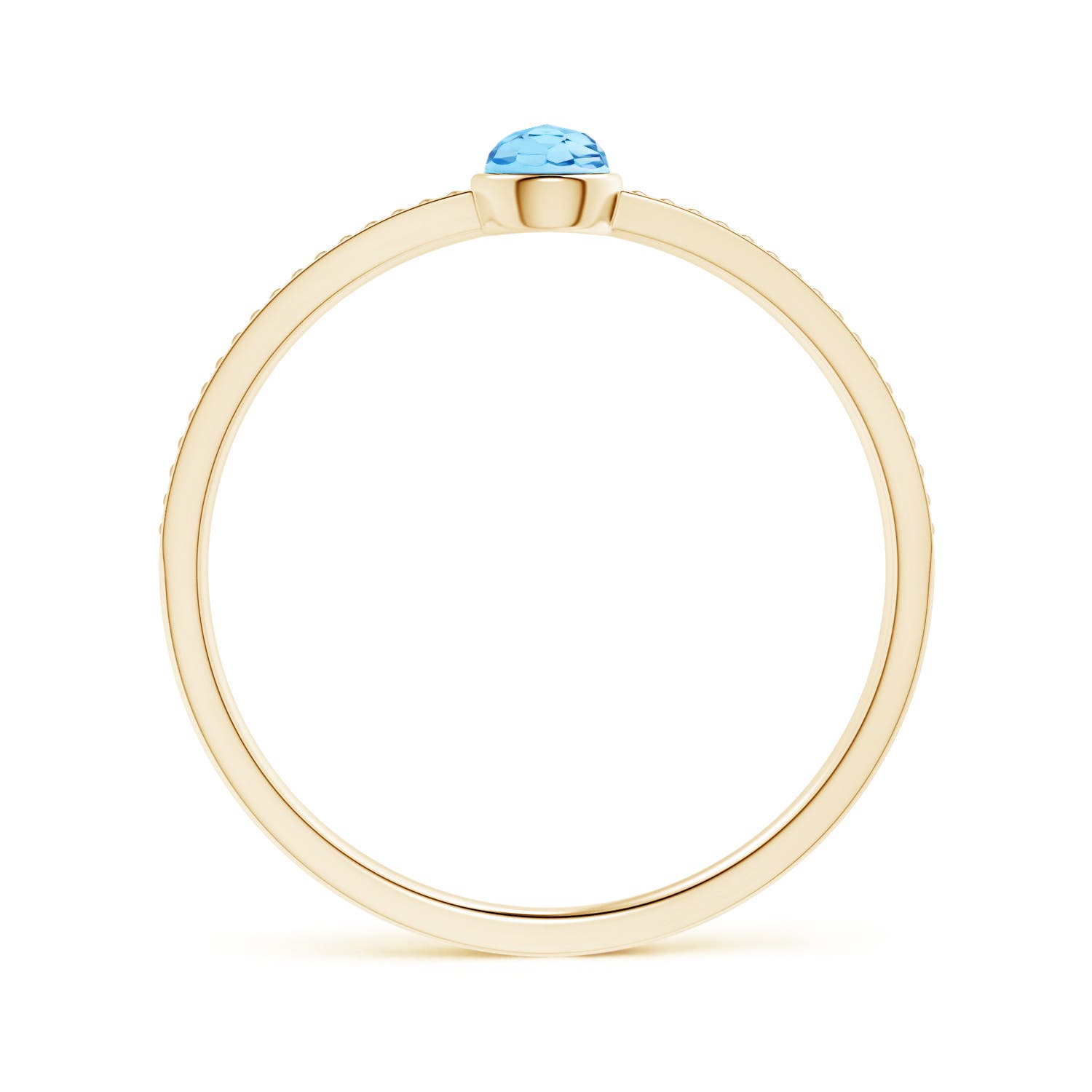 AAA - Swiss Blue Topaz / 0.22 CT / 14 KT Yellow Gold