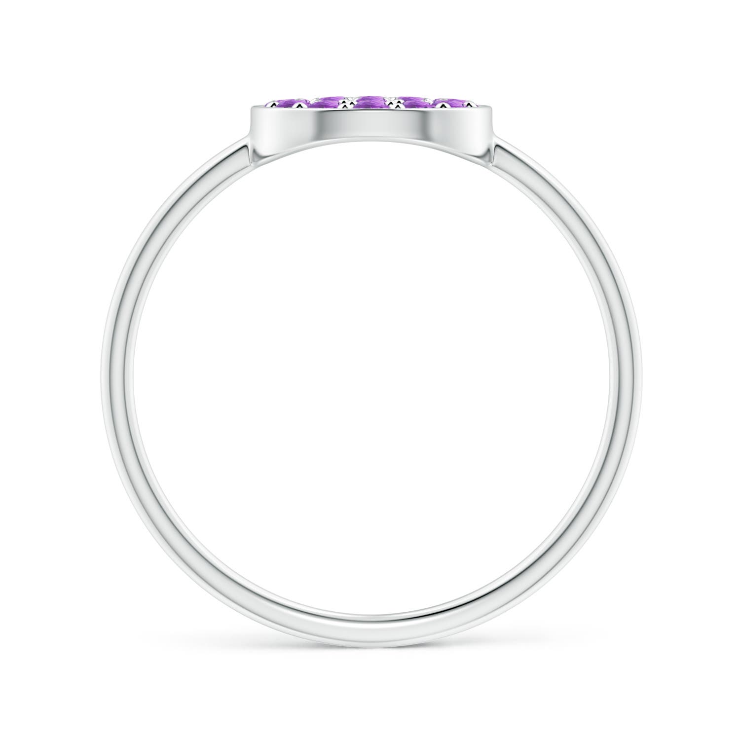 AAA - Amethyst / 0.27 CT / 14 KT White Gold
