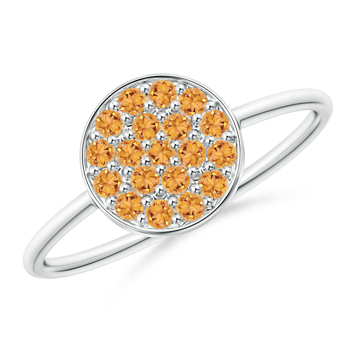 AAA - Citrine / 0.27 CT / 14 KT White Gold