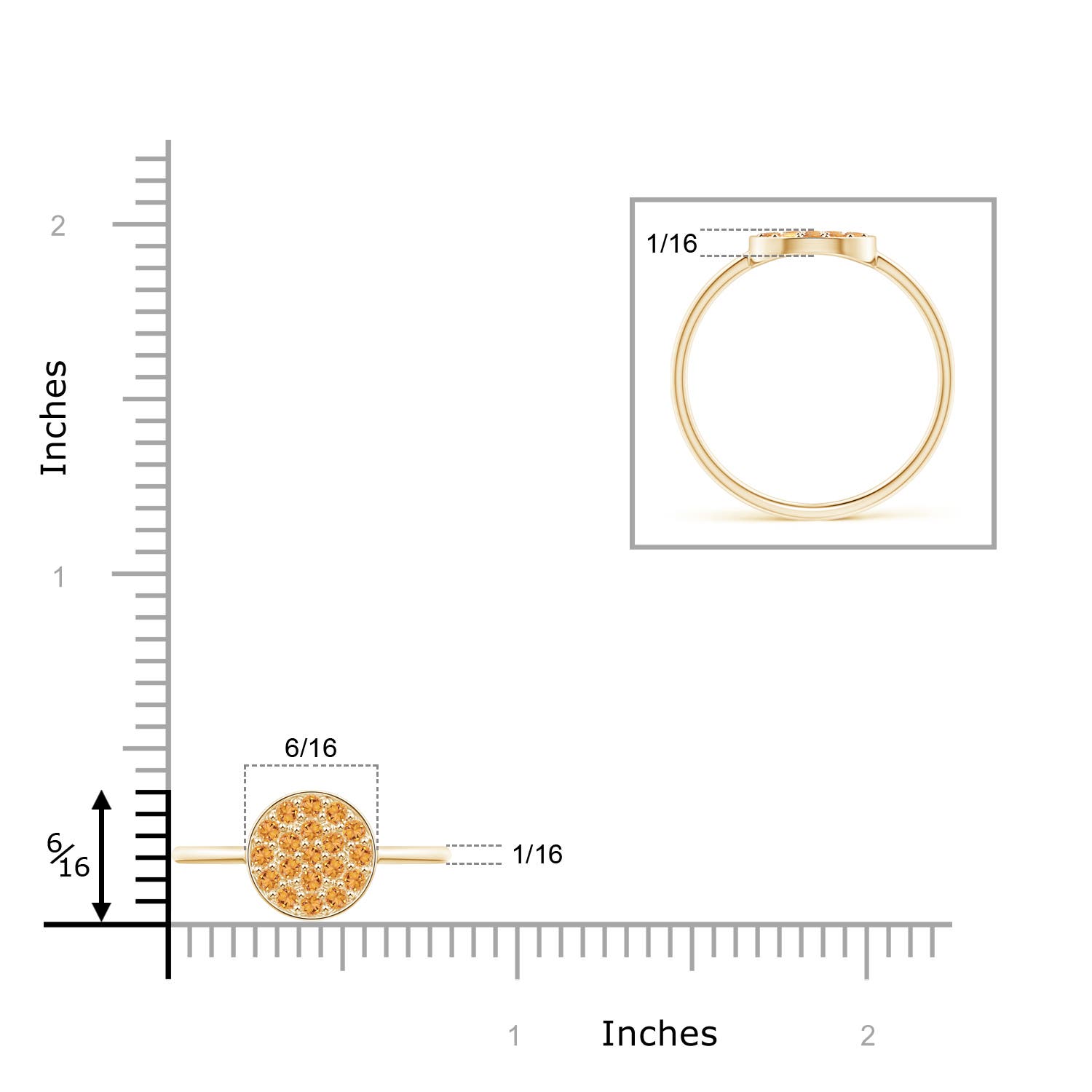 AAA - Citrine / 0.27 CT / 14 KT Yellow Gold