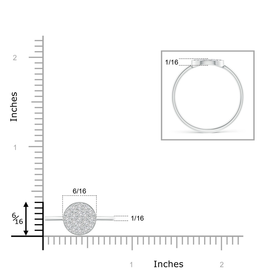 1.5mm HSI2 Pave-Set Round Diamond Clustre Disc Ring in 9K White Gold product image