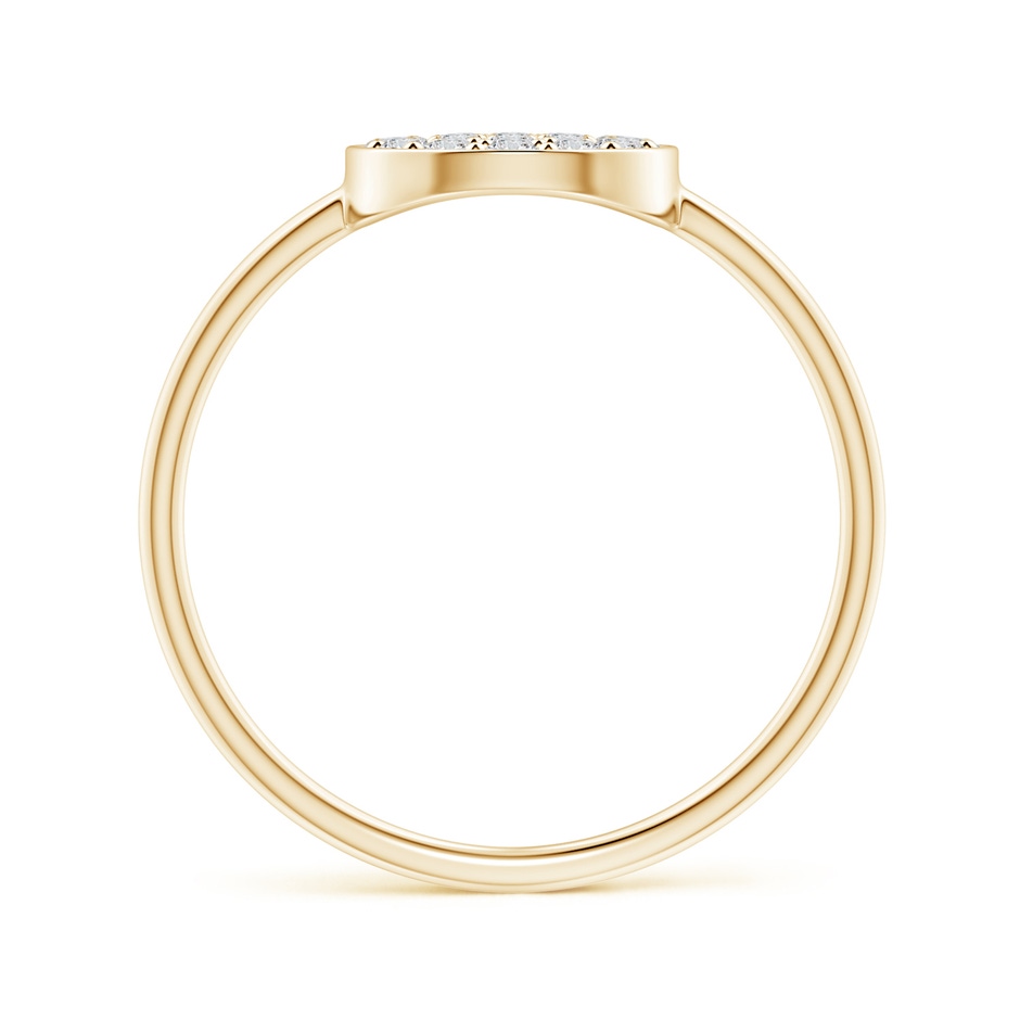 1.5mm HSI2 Pave-Set Round Diamond Cluster Disc Ring in Yellow Gold product image