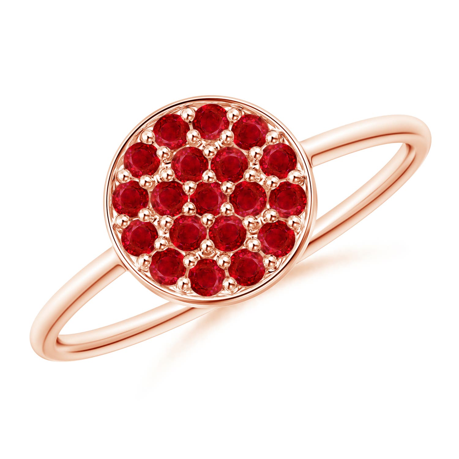 AAA - Ruby / 0.57 CT / 14 KT Rose Gold