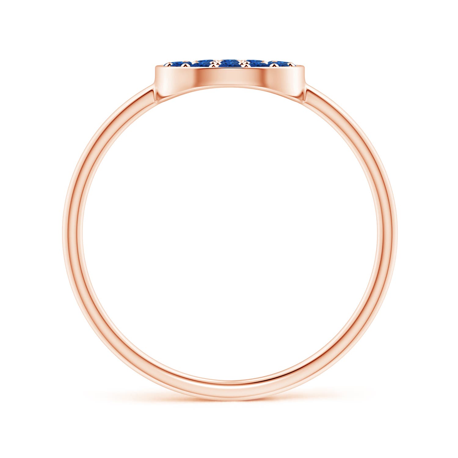 AAA - Blue Sapphire / 0.38 CT / 14 KT Rose Gold