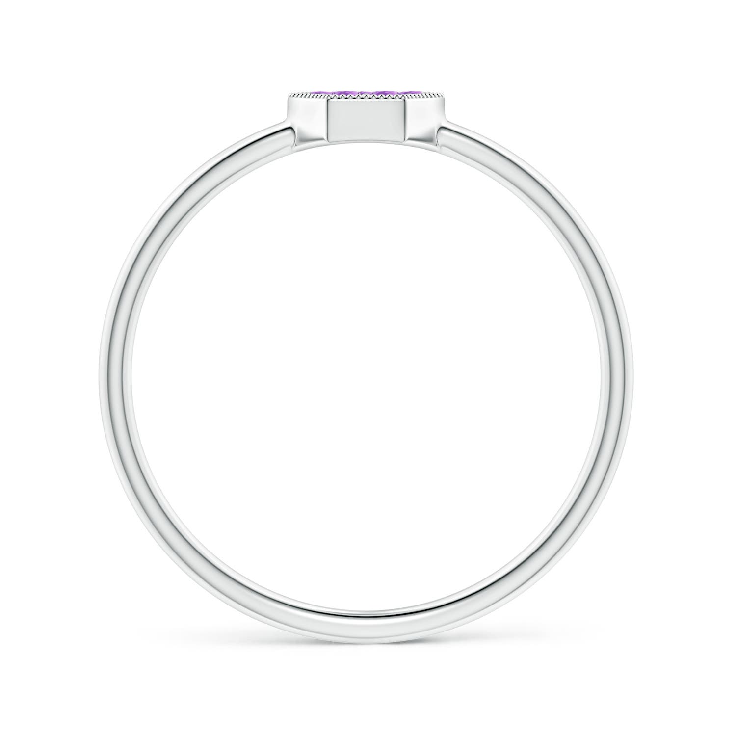 AAA - Amethyst / 0.1 CT / 14 KT White Gold