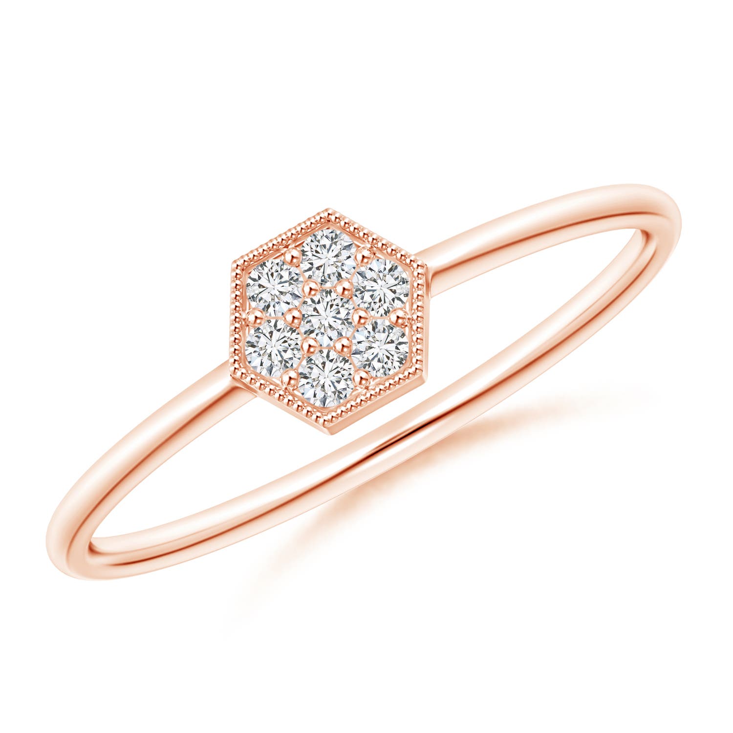 H, SI2 / 0.1 CT / 14 KT Rose Gold