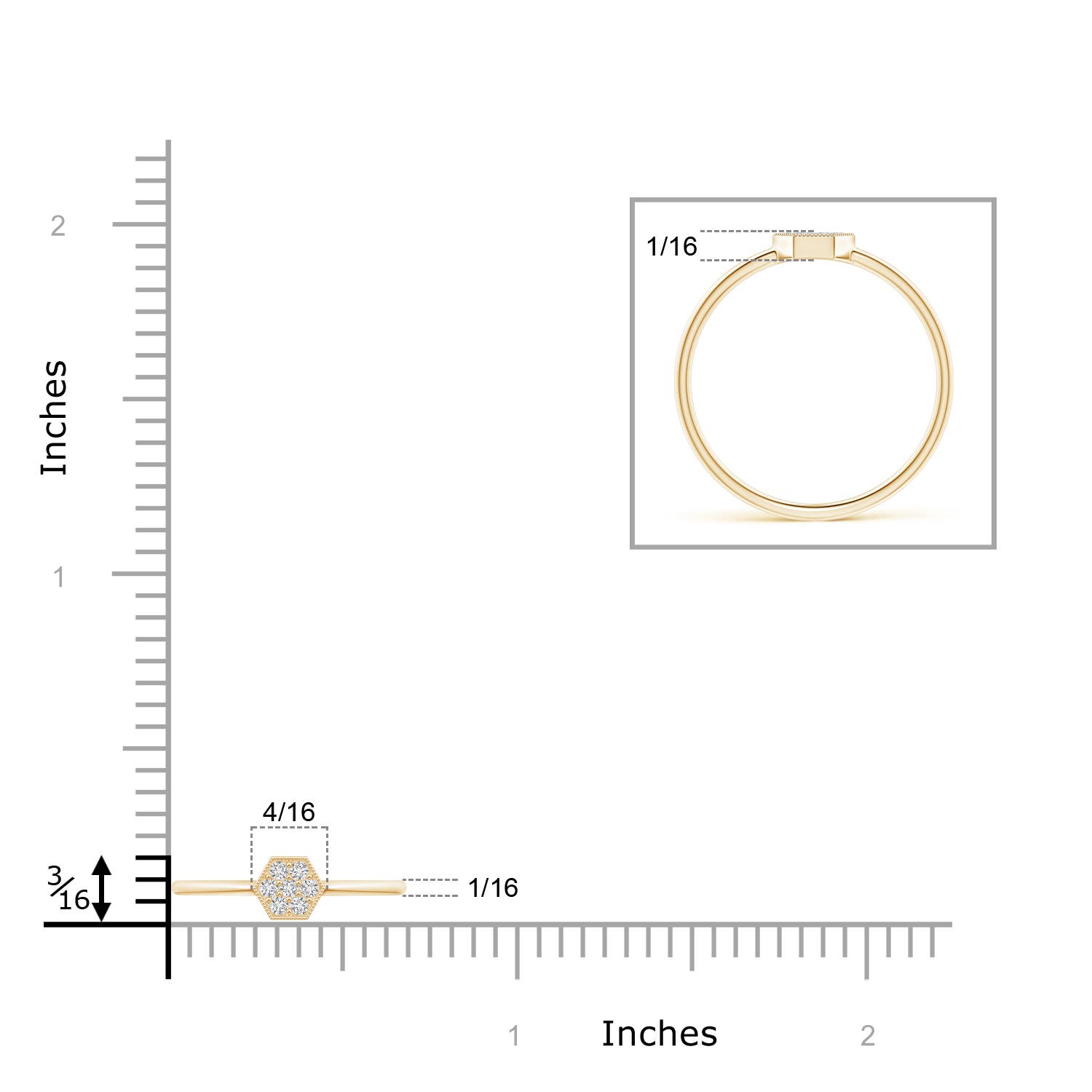 H, SI2 / 0.1 CT / 14 KT Yellow Gold