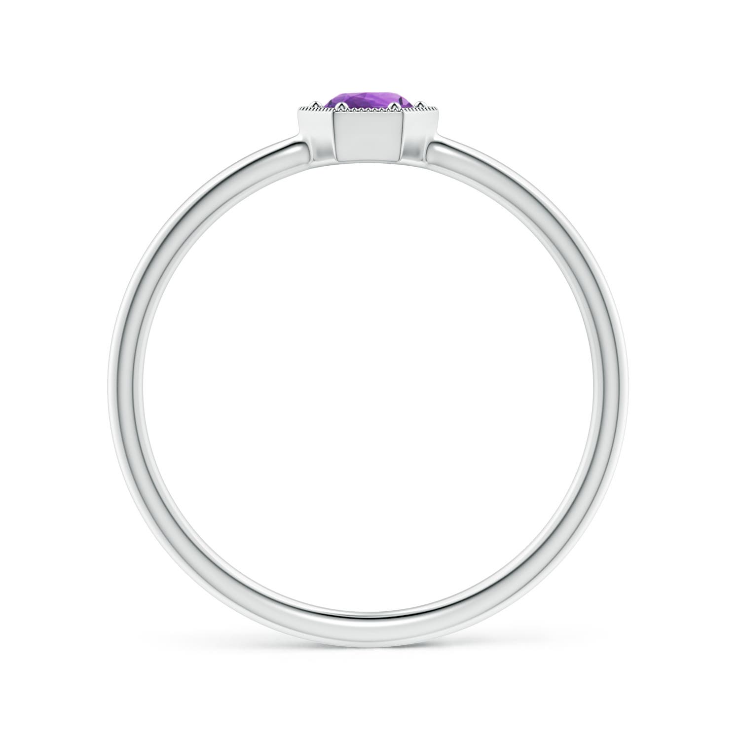 AAA - Amethyst / 0.2 CT / 14 KT White Gold