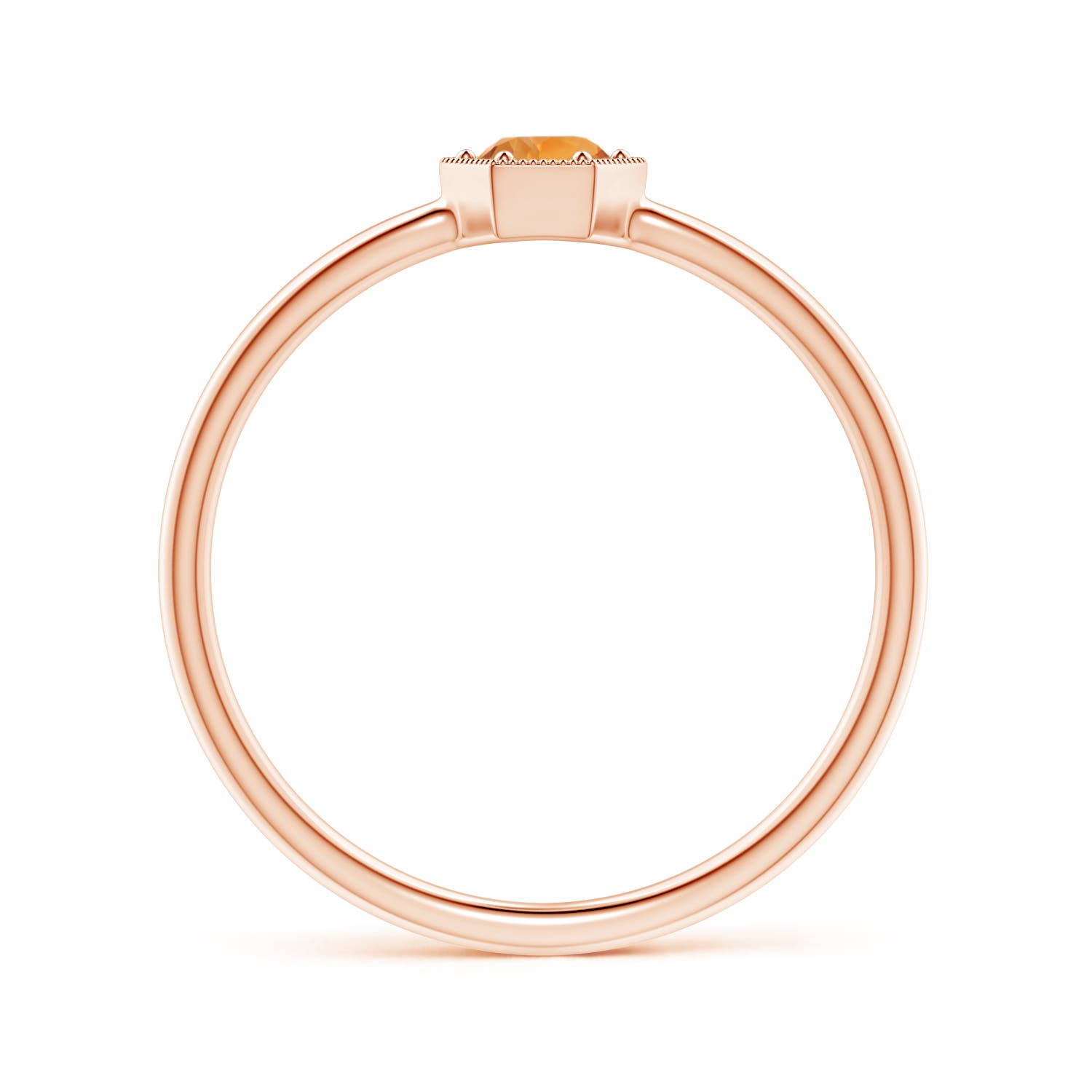 AAA - Citrine / 0.19 CT / 14 KT Rose Gold