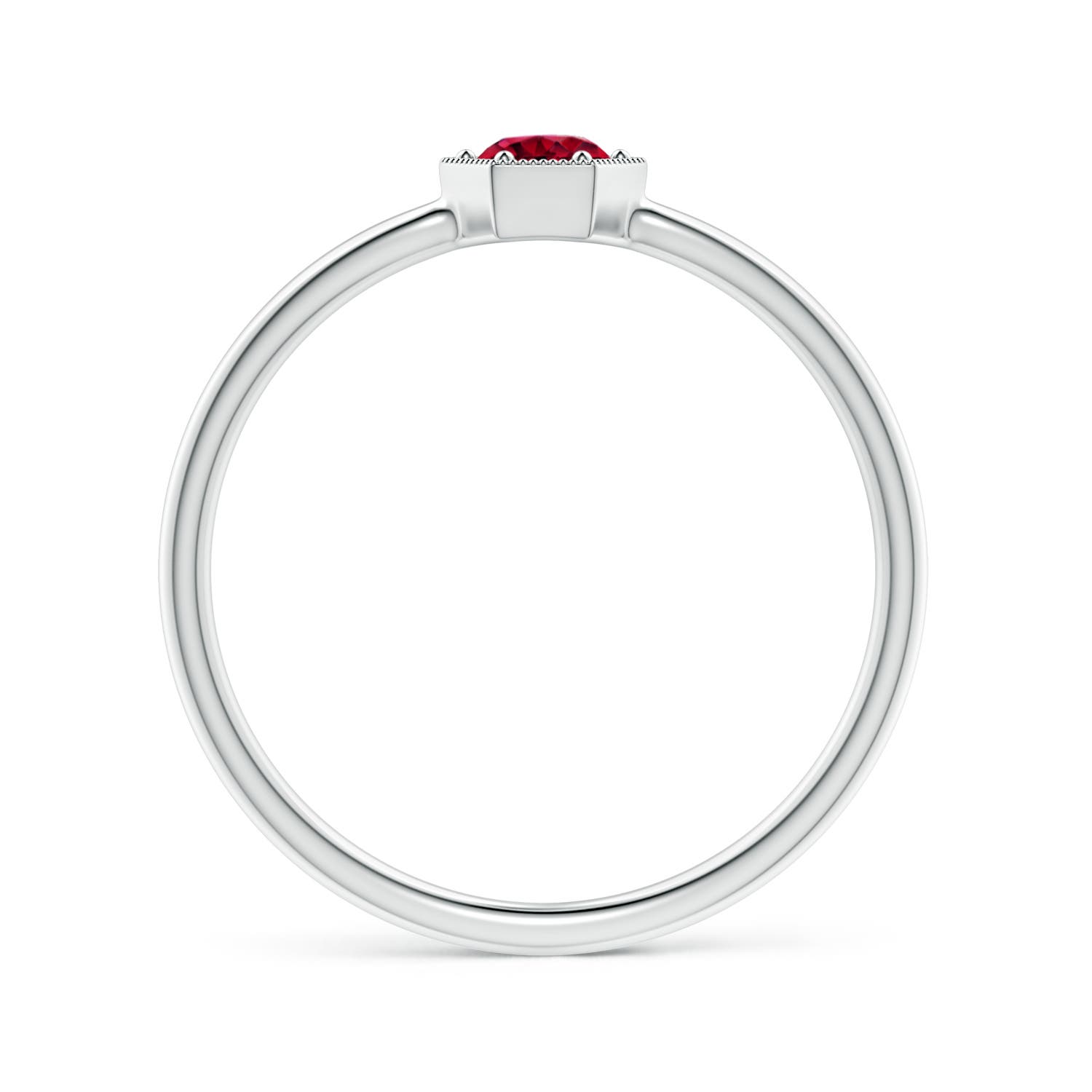 AAA - Garnet / 0.28 CT / 14 KT White Gold