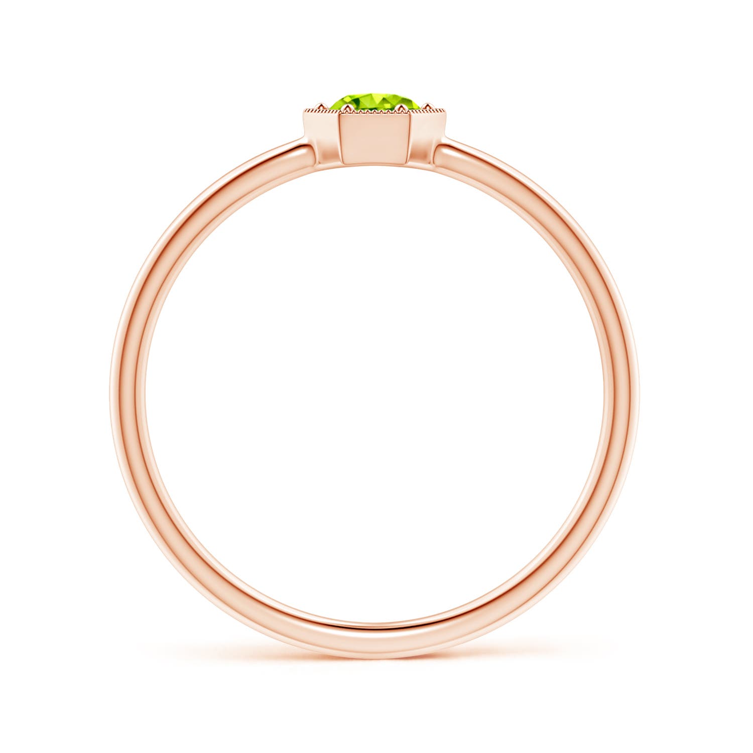 AAA - Peridot / 0.26 CT / 14 KT Rose Gold