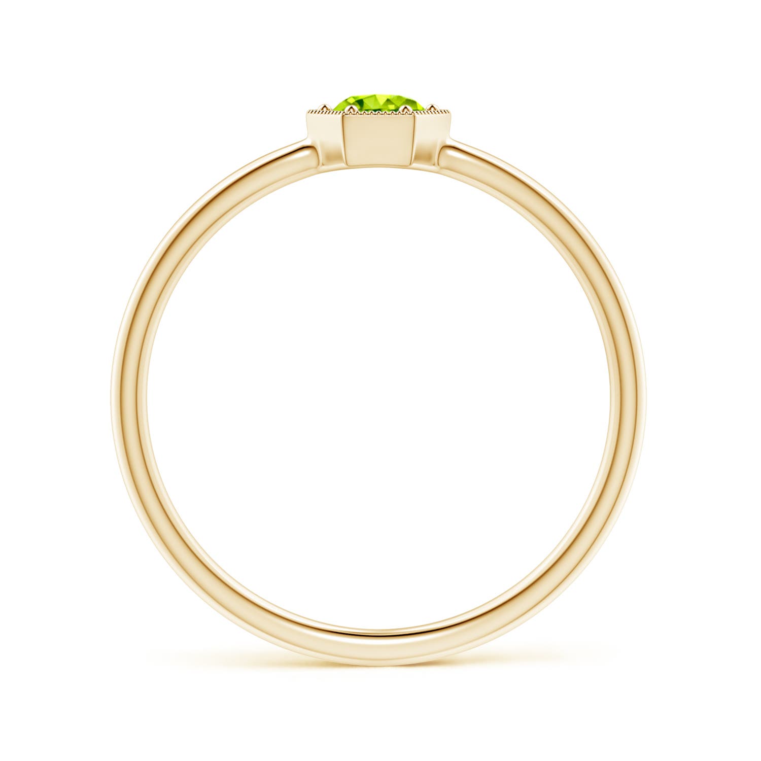 AAA - Peridot / 0.26 CT / 14 KT Yellow Gold