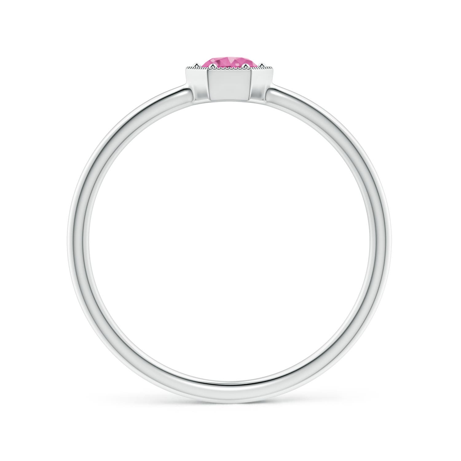 AAA - Pink Sapphire / 0.27 CT / 14 KT White Gold