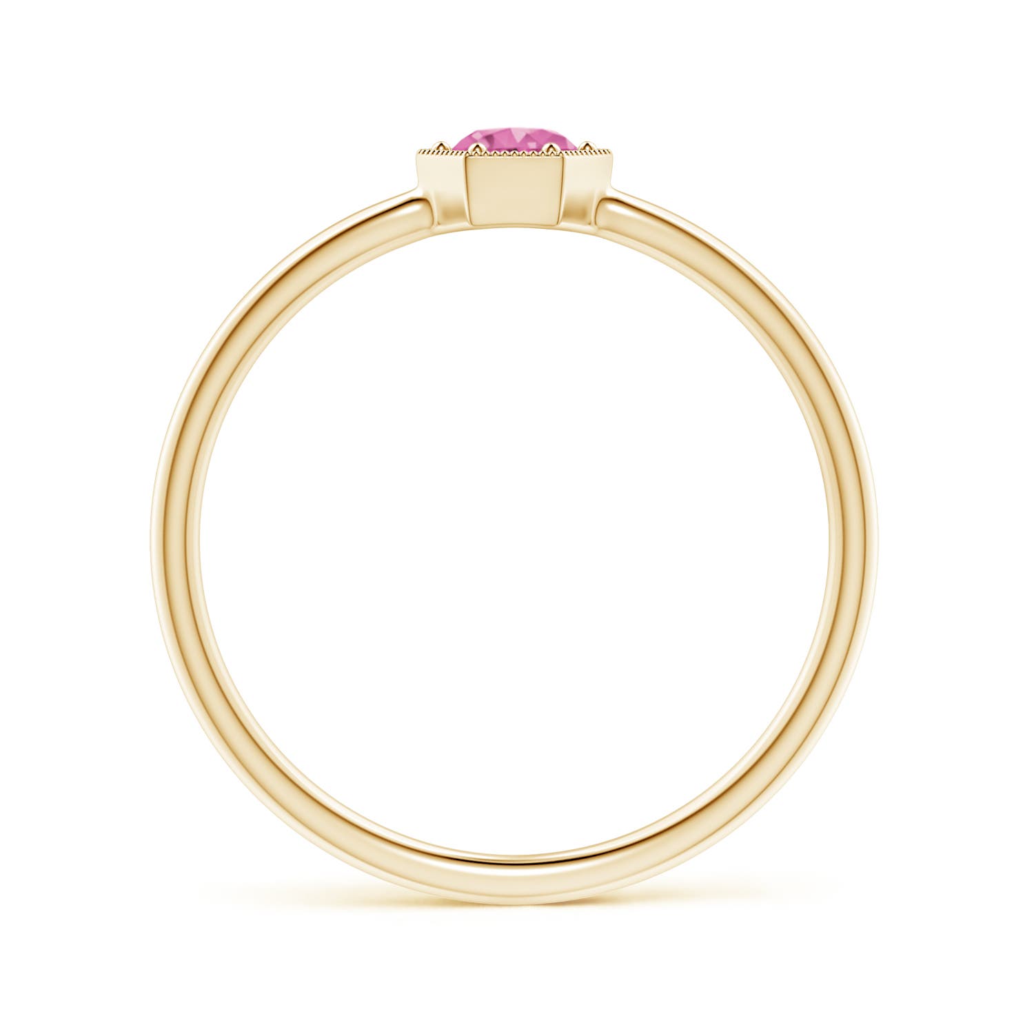 AAA - Pink Sapphire / 0.27 CT / 14 KT Yellow Gold