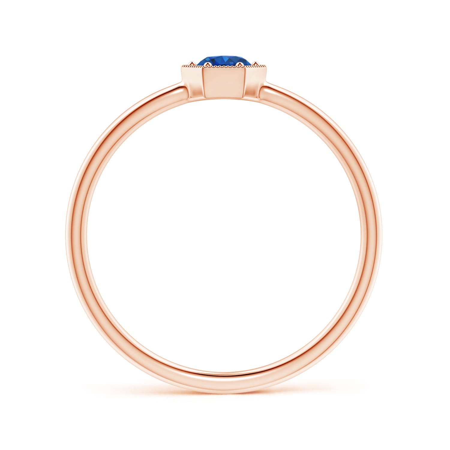 AAA - Blue Sapphire / 0.26 CT / 14 KT Rose Gold