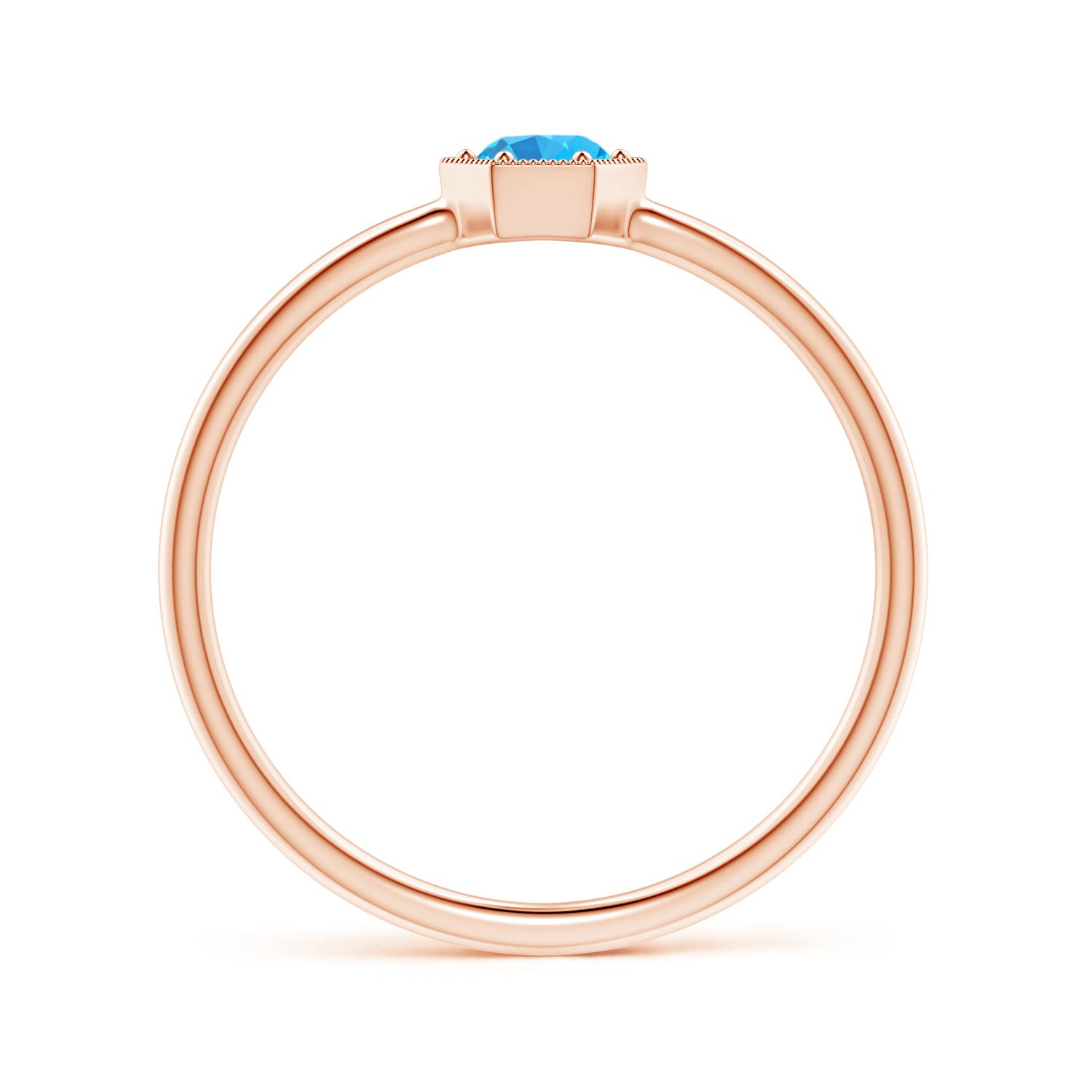 AAA - Swiss Blue Topaz / 0.26 CT / 14 KT Rose Gold